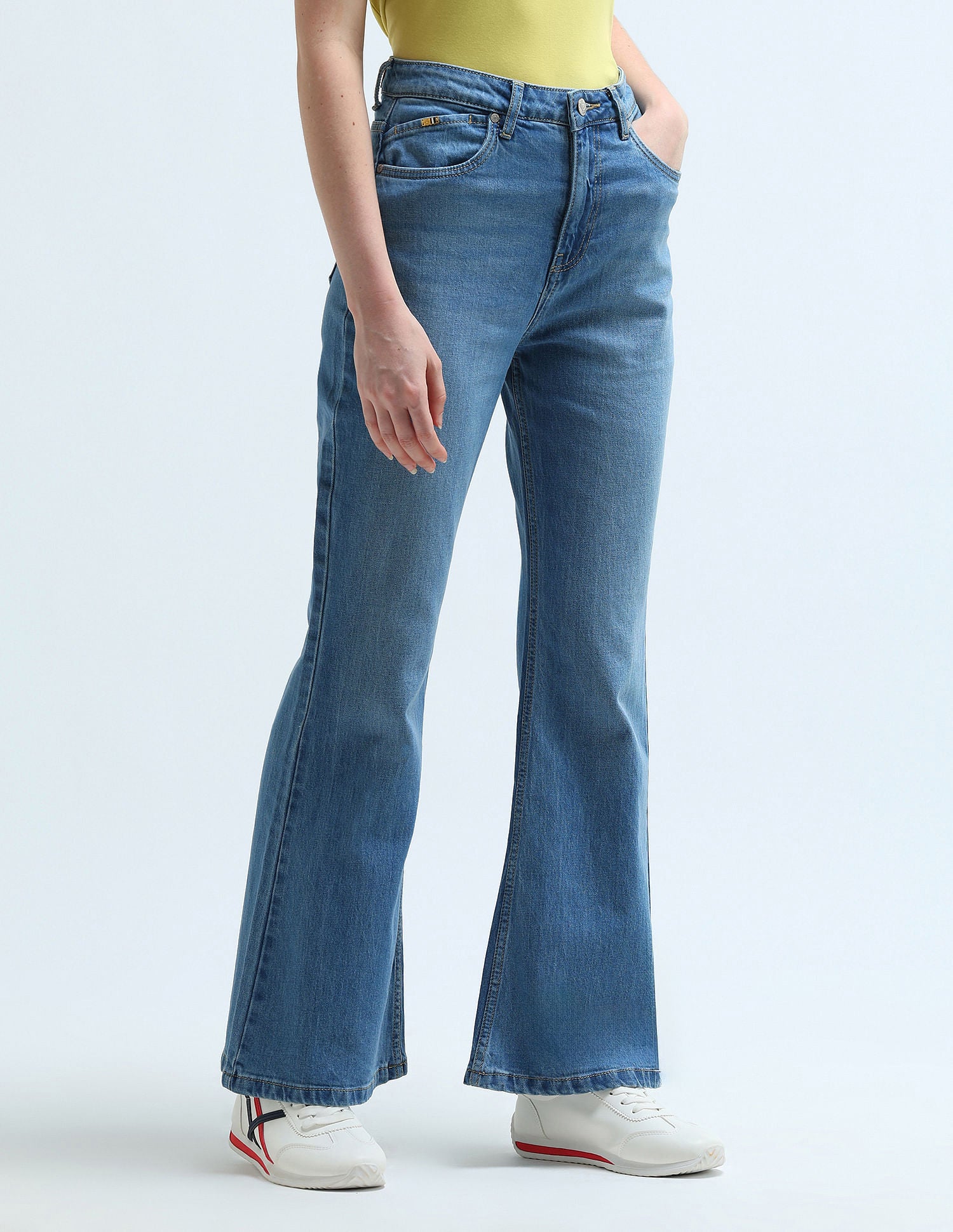 High Rise Extreme Flare Fit Jeans Blue - U.S. POLO ASSN. | Large