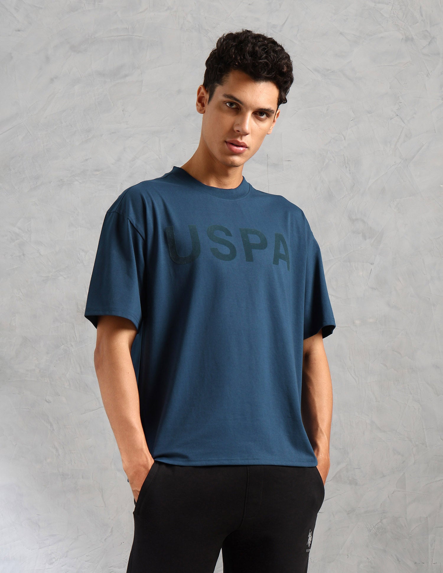 Oversized Fit OEE09 Lounge T-Shirt - Pack Of 1 Deep Lead - U.S. POLO ASSN. | Large