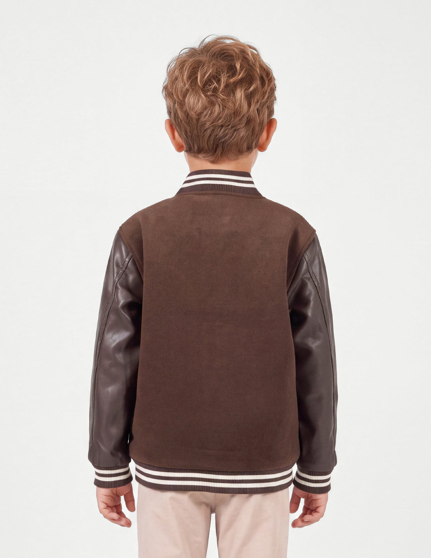 Solid Regular Fit Varsity Jacket Brown - U.S. Polo Assn. India | Large