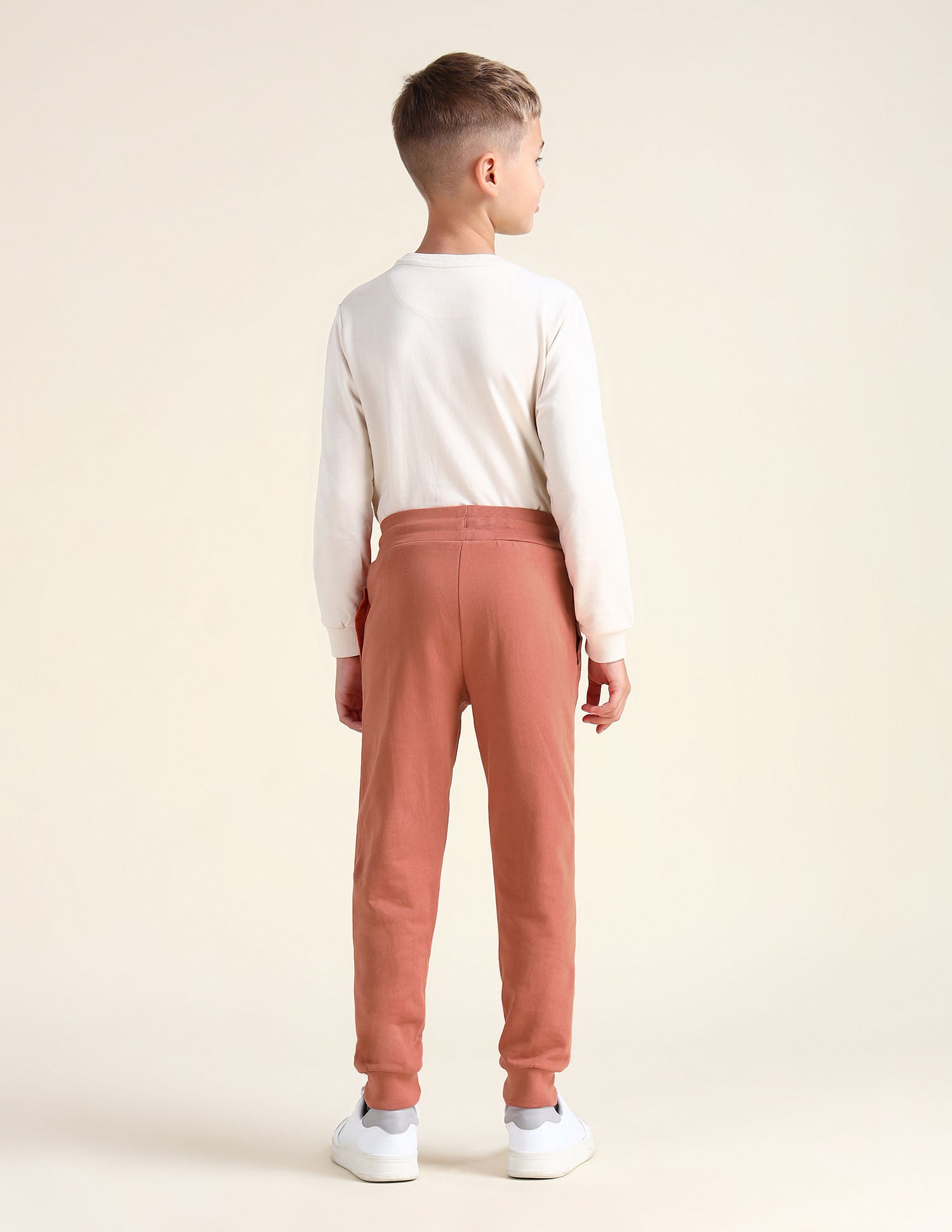 Regular Fit Solid Joggers Medium Orange - U.S. POLO ASSN. | Large