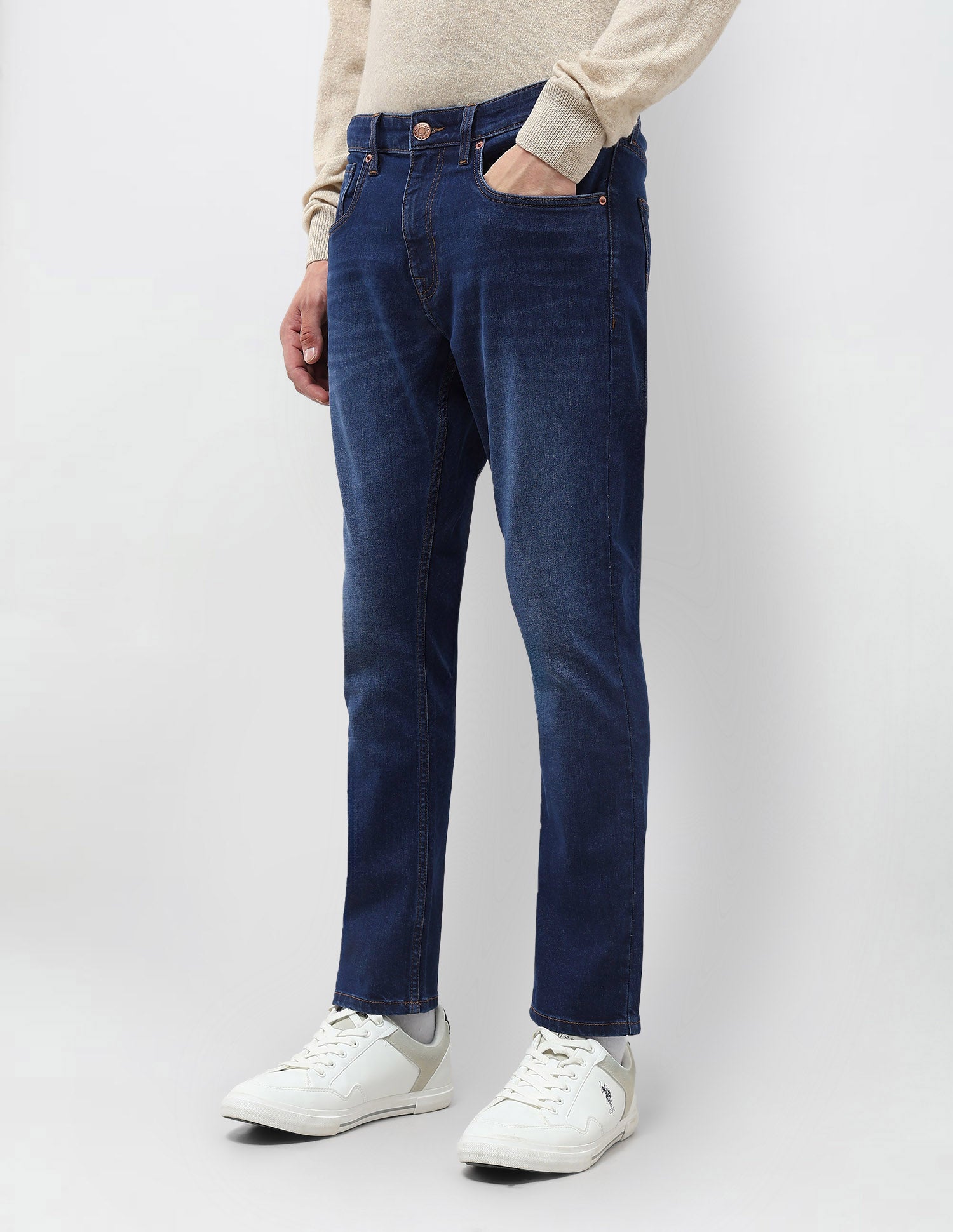 Henry Tapered Fit Blue Jeans Indigo - U.S. POLO ASSN. | Large