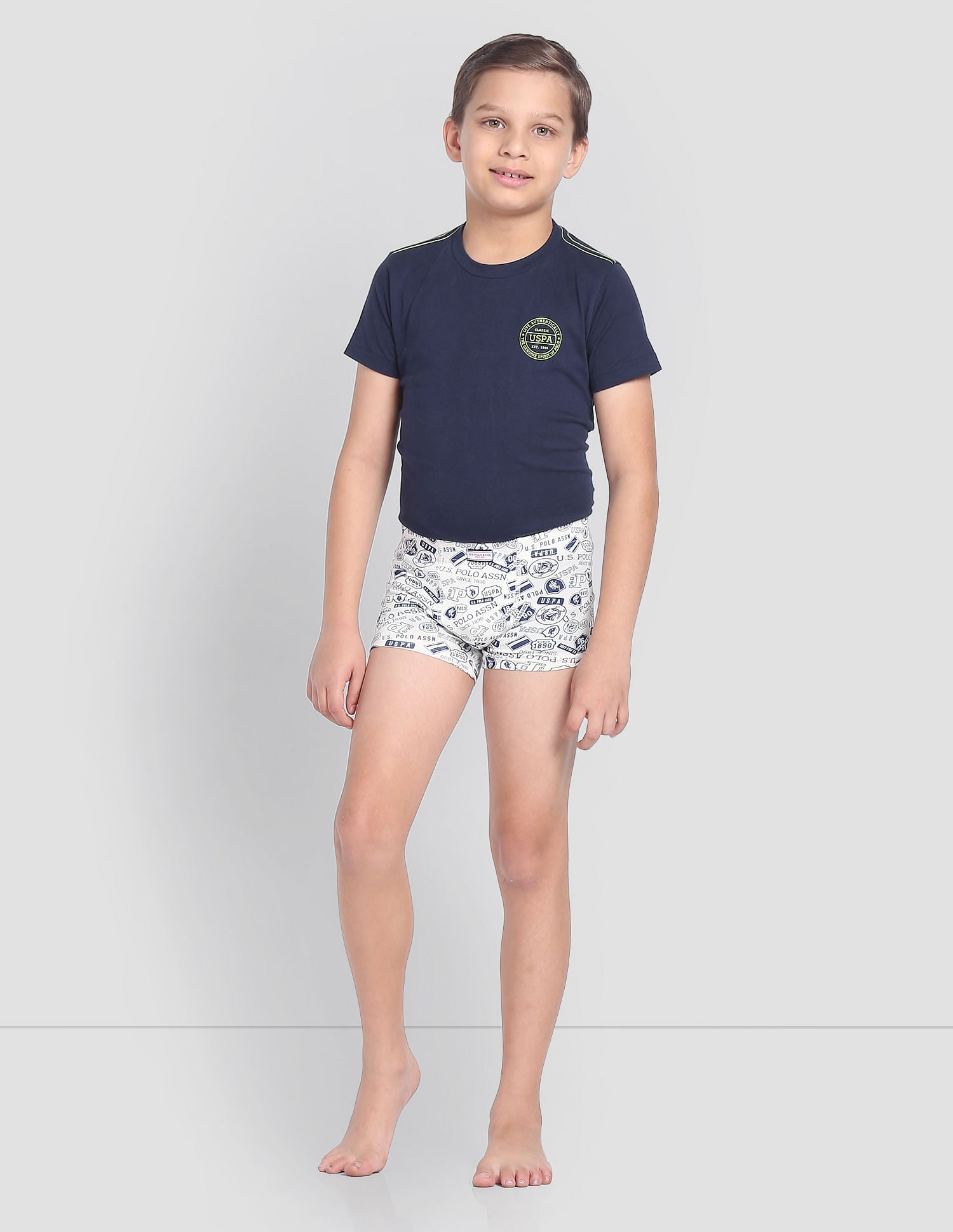 Mid Rise Cotton Spandex OKT01 Trunks - Pack Of 2 Red and Beige - U.S. POLO ASSN. | Large