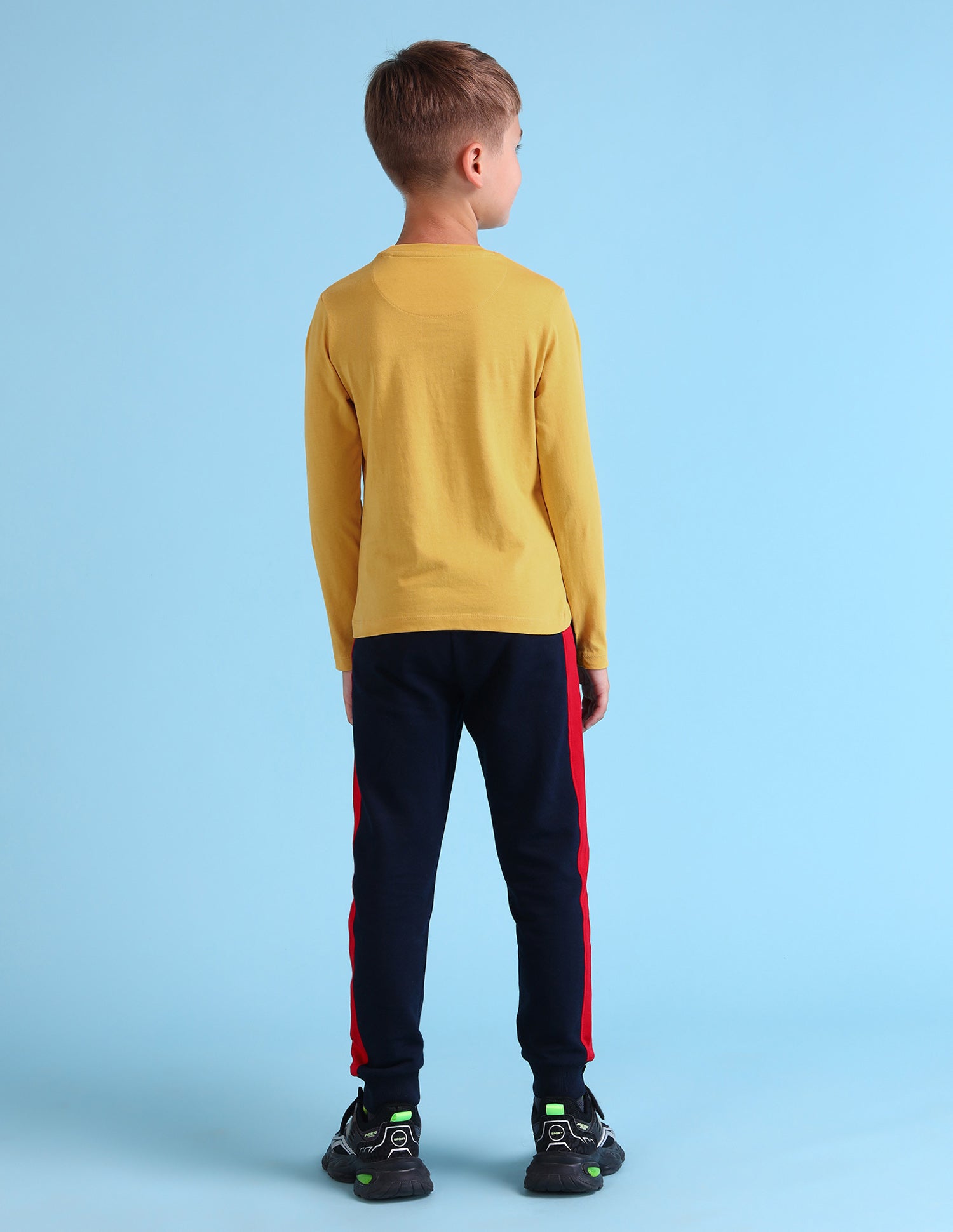 Boys Crew Neck T-Shirt Mustard - U.S. POLO ASSN. | Large