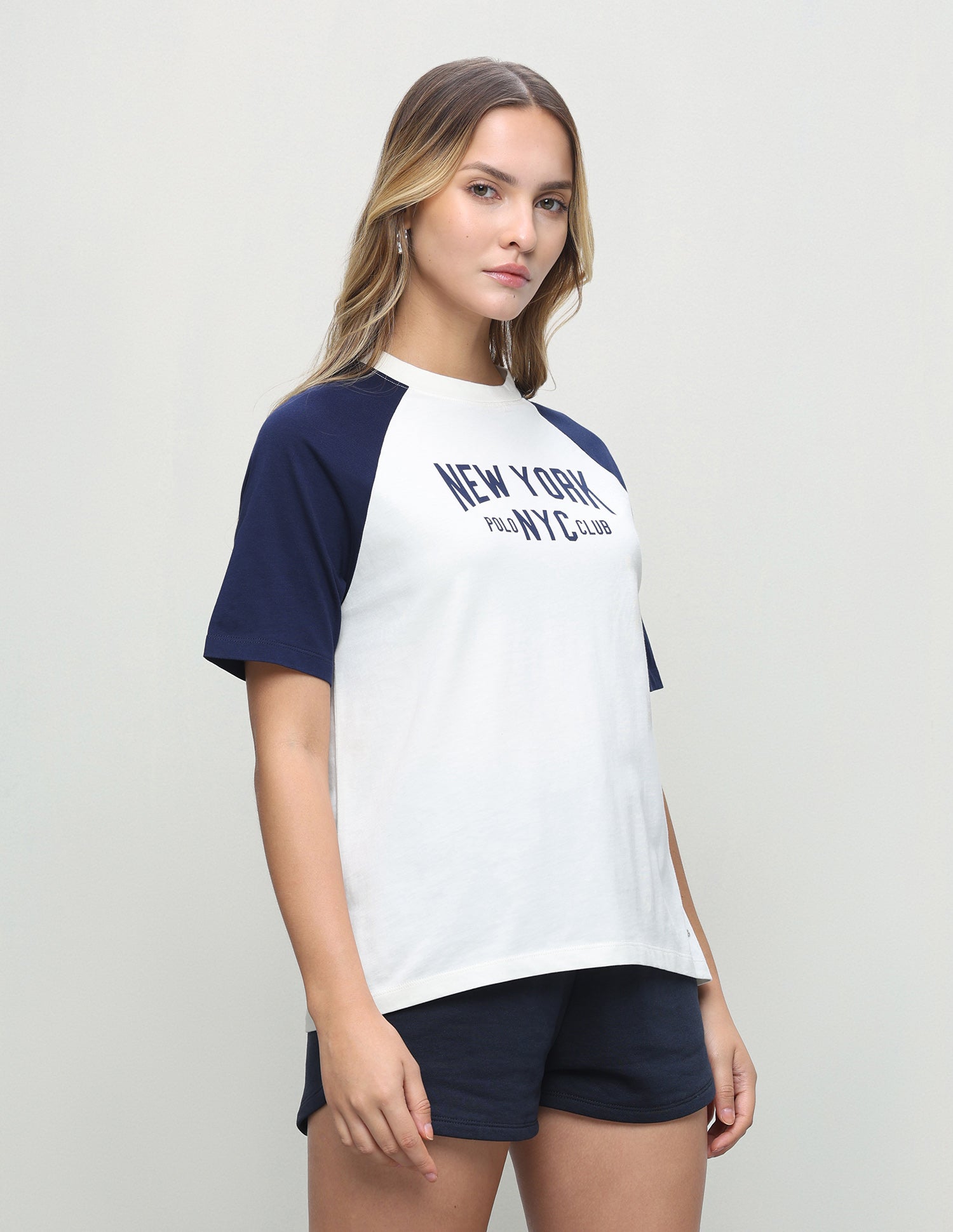 Typographic Printed Regular Fit T-Shirt Off White - U.S. Polo Assn. India | Large