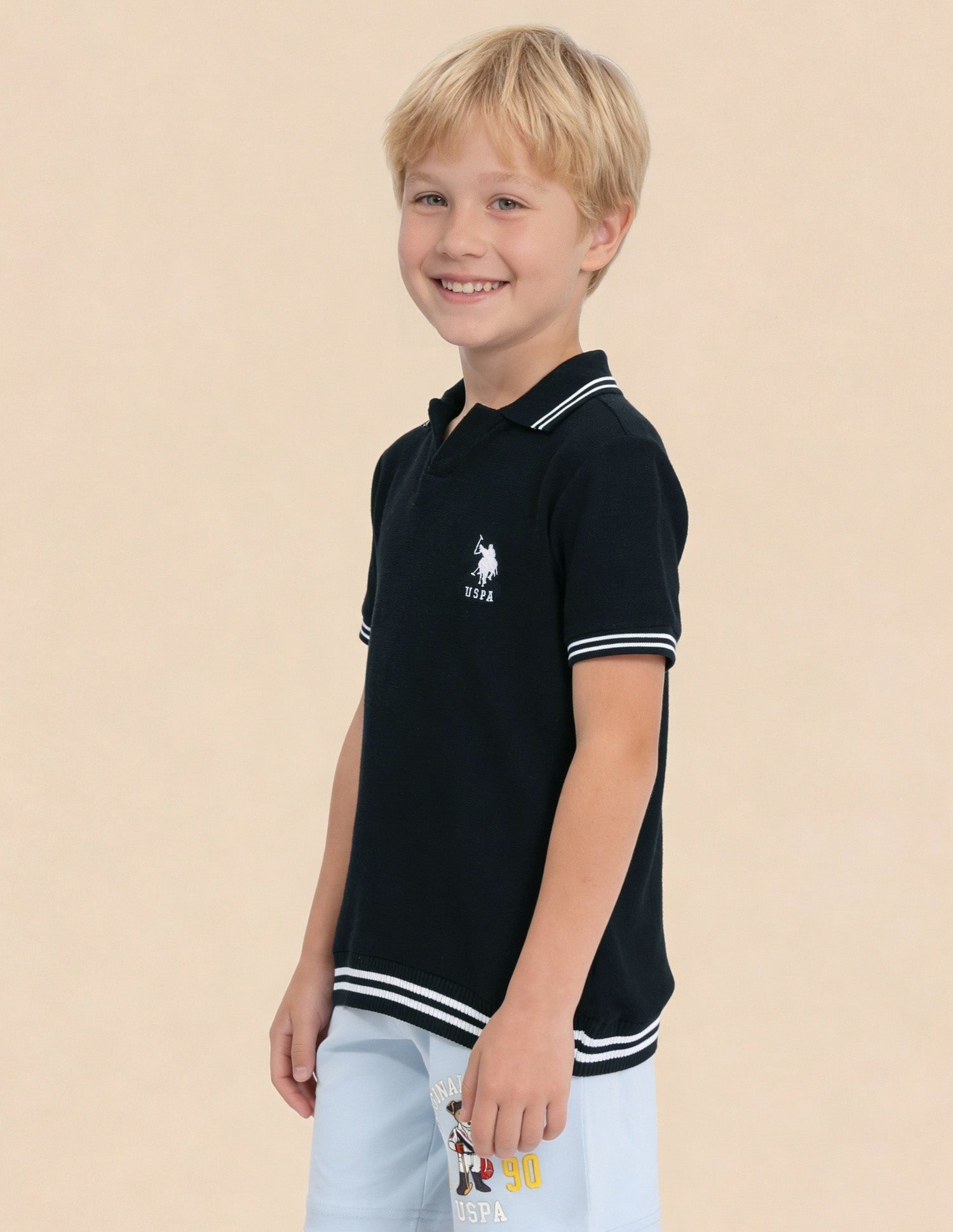 Numeric Brand Printed Regular Fit Polo Shirt Navy - U.S. Polo Assn. India | Large