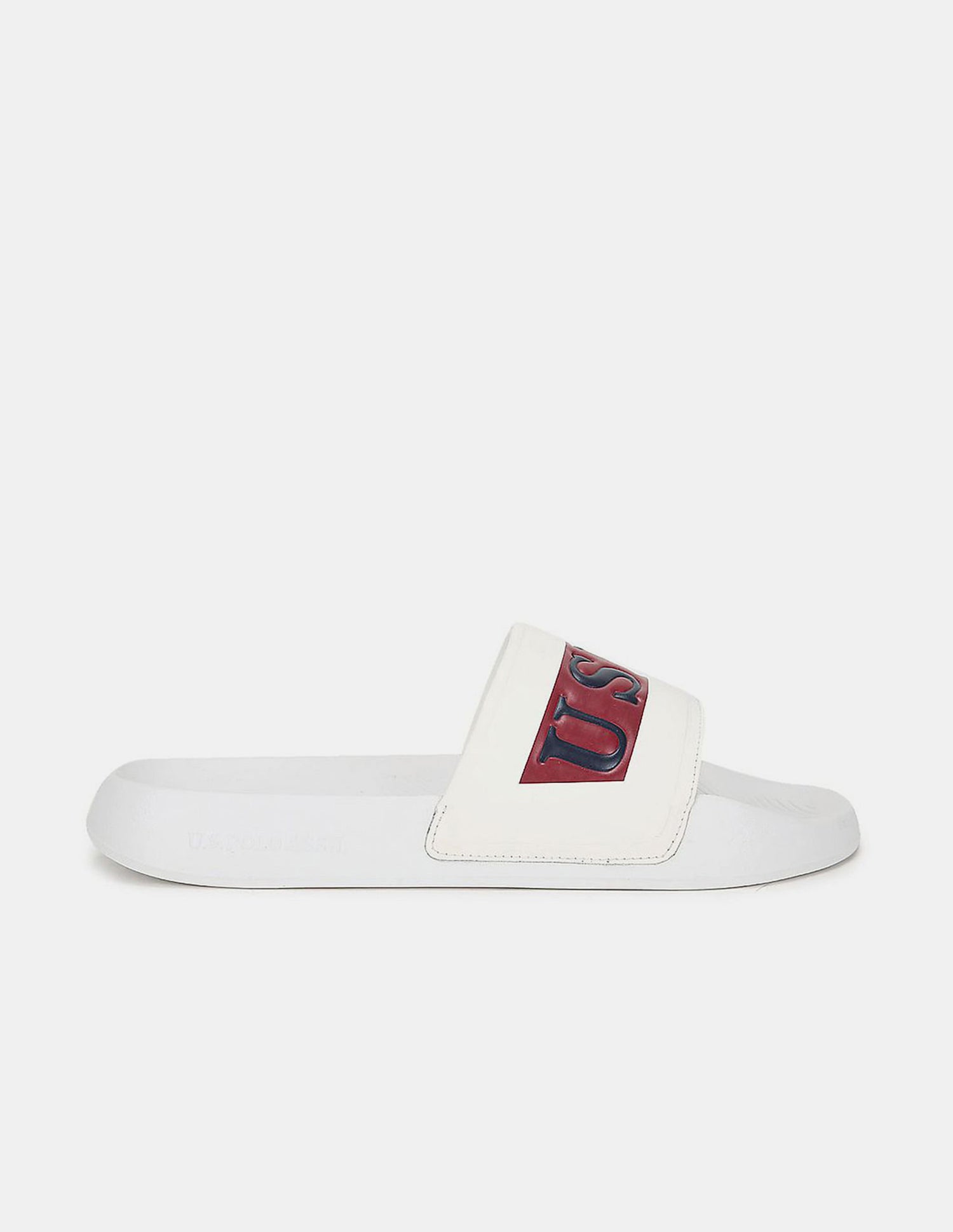 Men Ceder Brand Printed Sliders White - U.S. Polo Assn. India | Large