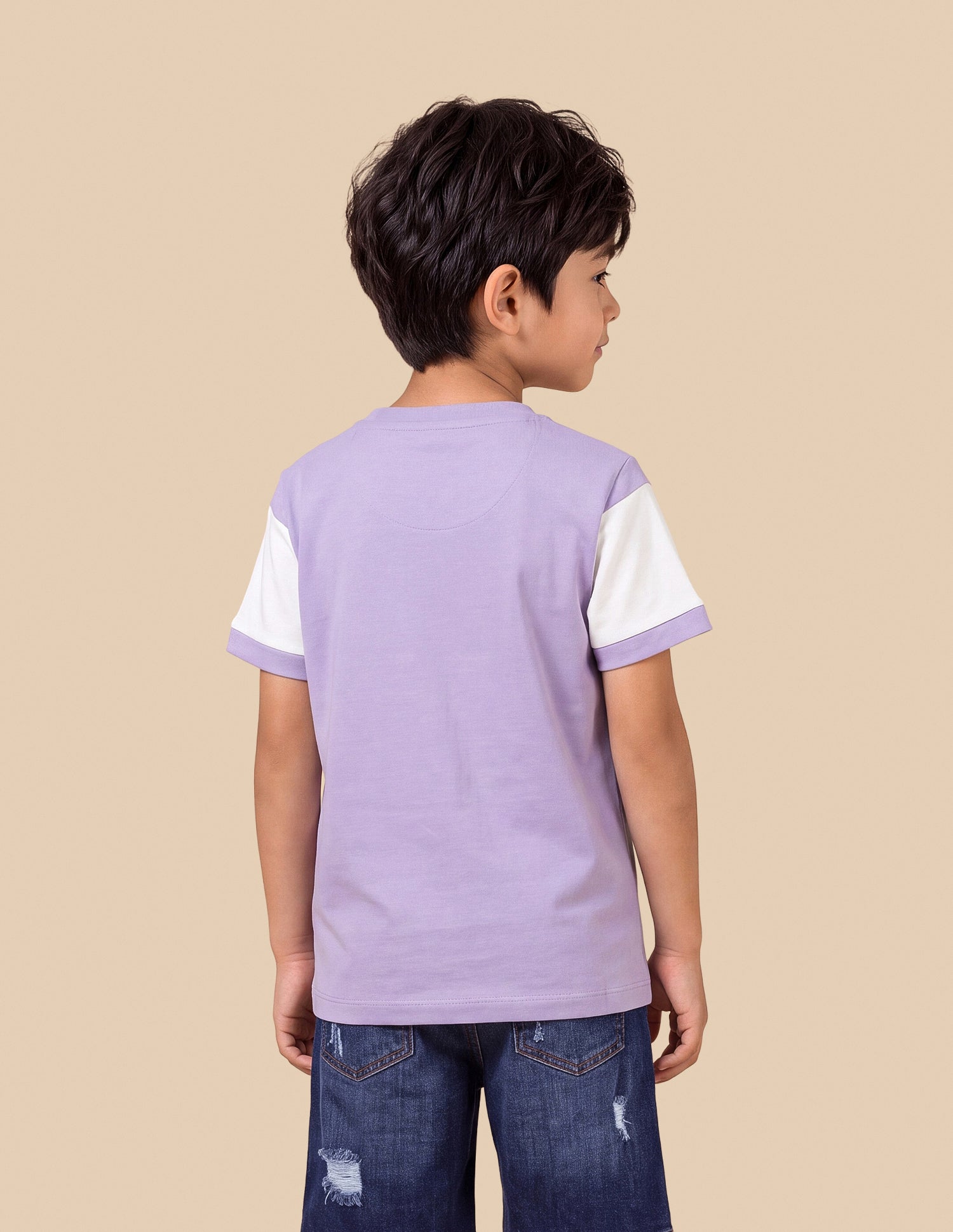 Brand Printed Regular Fit T-Shirt Light Purple - U.S. Polo Assn. India | Large