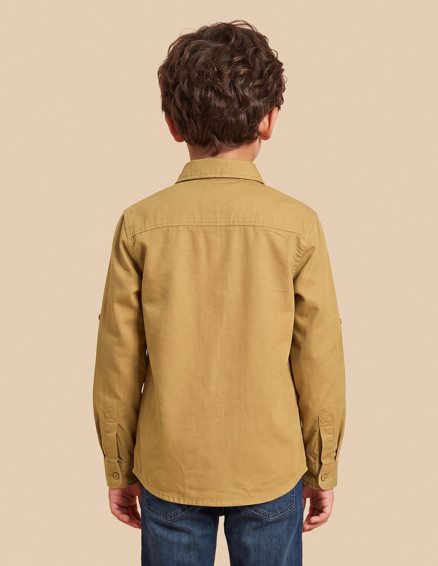 Solid Twill Shirt Khaki - U.S. Polo Assn. India | Large