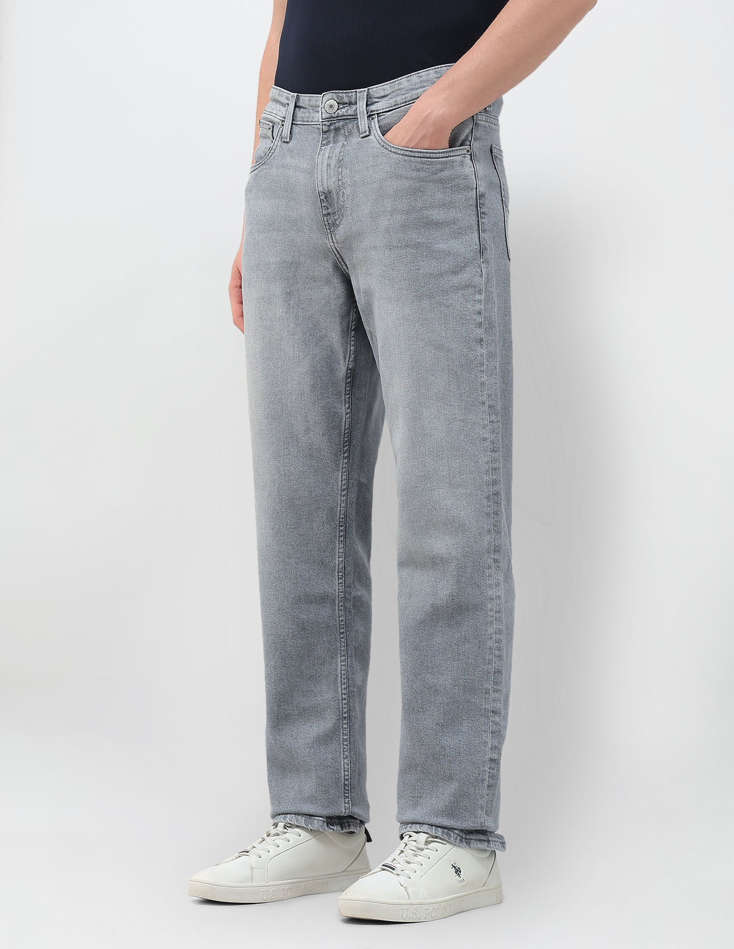Shawn Relaxed Fit Vintage Jeans Medium Grey - U.S. Polo Assn. India | Large