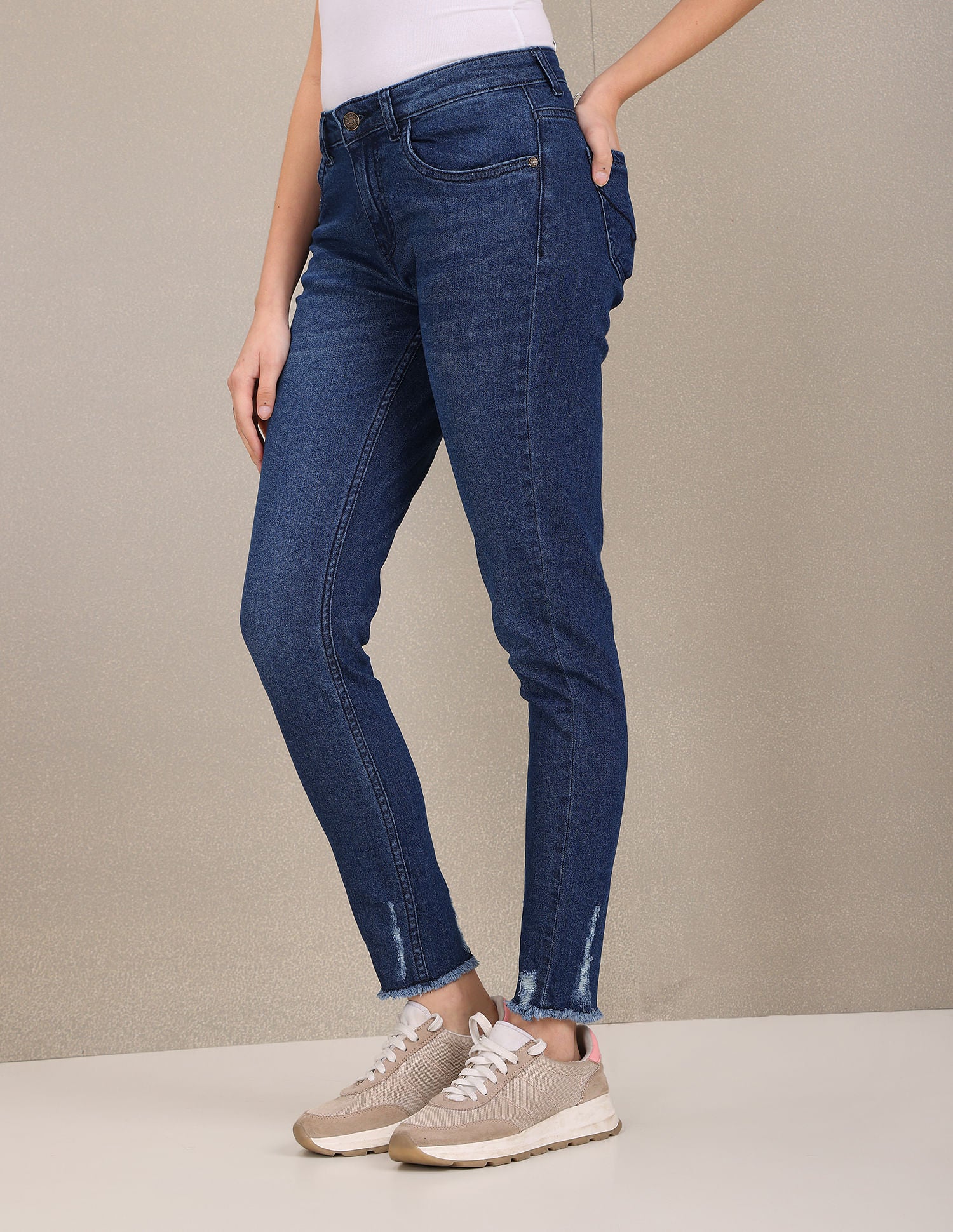 Mid Rise Skinny Fit Jeans Dark Blue - U.S. Polo Assn. India | Large