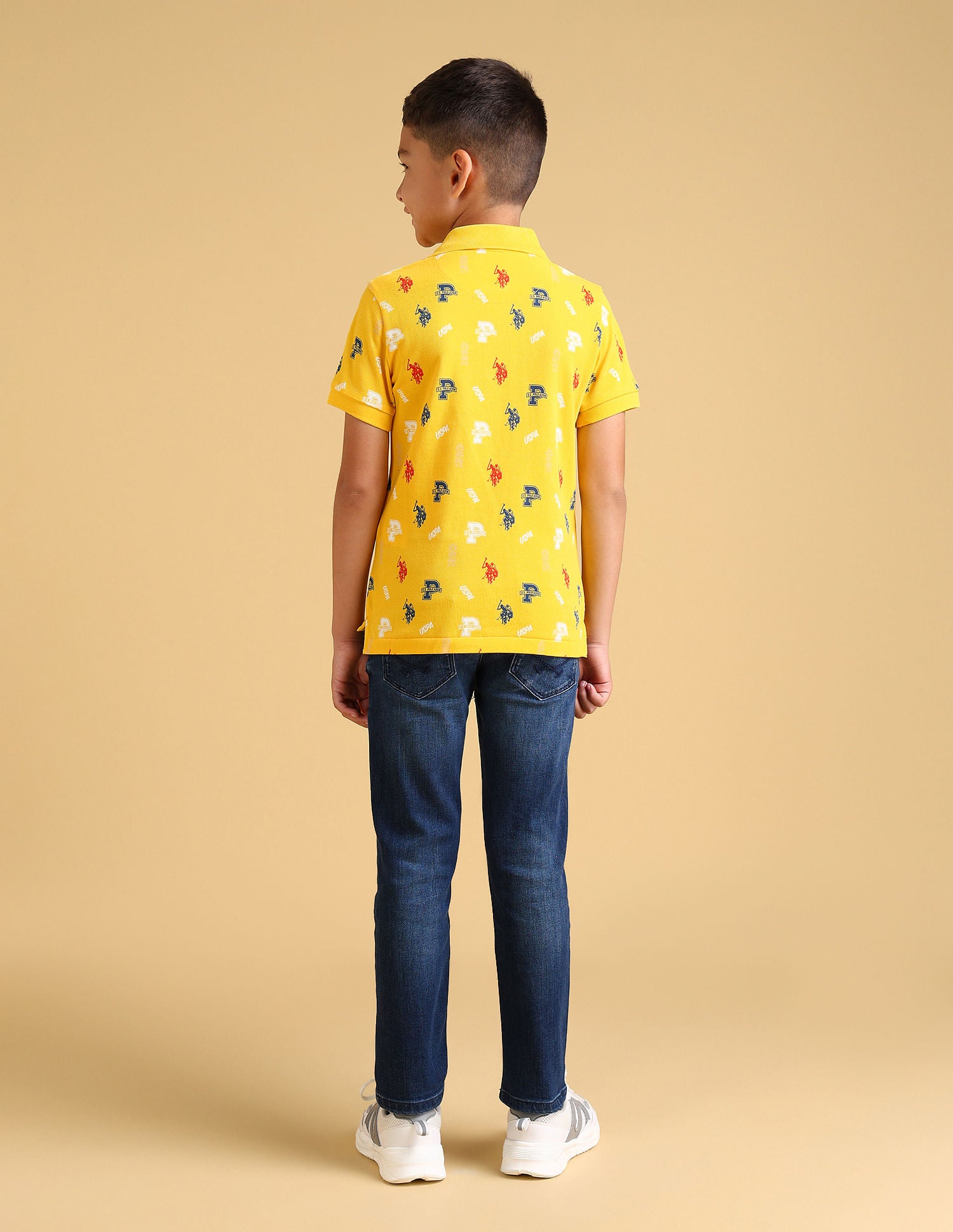 Regular fit Printed Polo Shirt Yellow - U.S. Polo Assn. India | Large