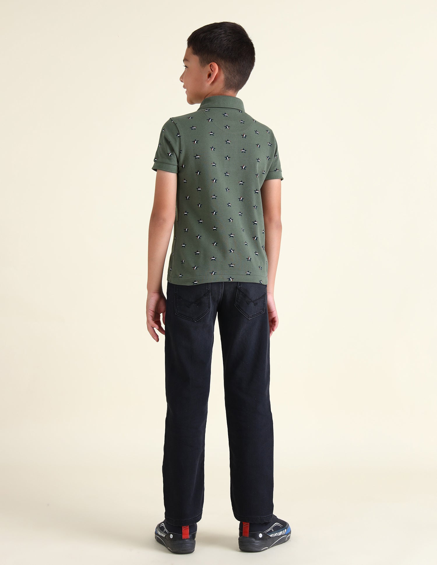 Boys All-Over Regular Fit Polo Shirts Olive - U.S. POLO ASSN. | Large