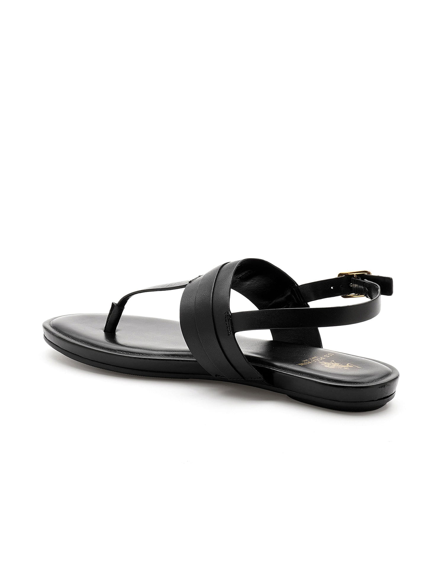 Women Ivy Solid Flats Black - U.S. Polo Assn. India | Large