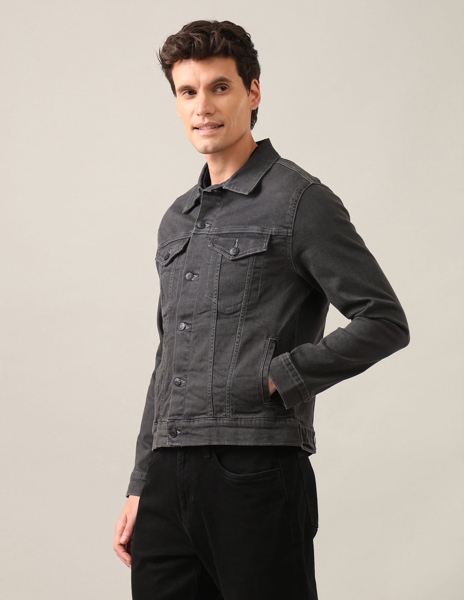 Authentic Denim Jacket Dark Grey - U.S. Polo Assn. India | Large