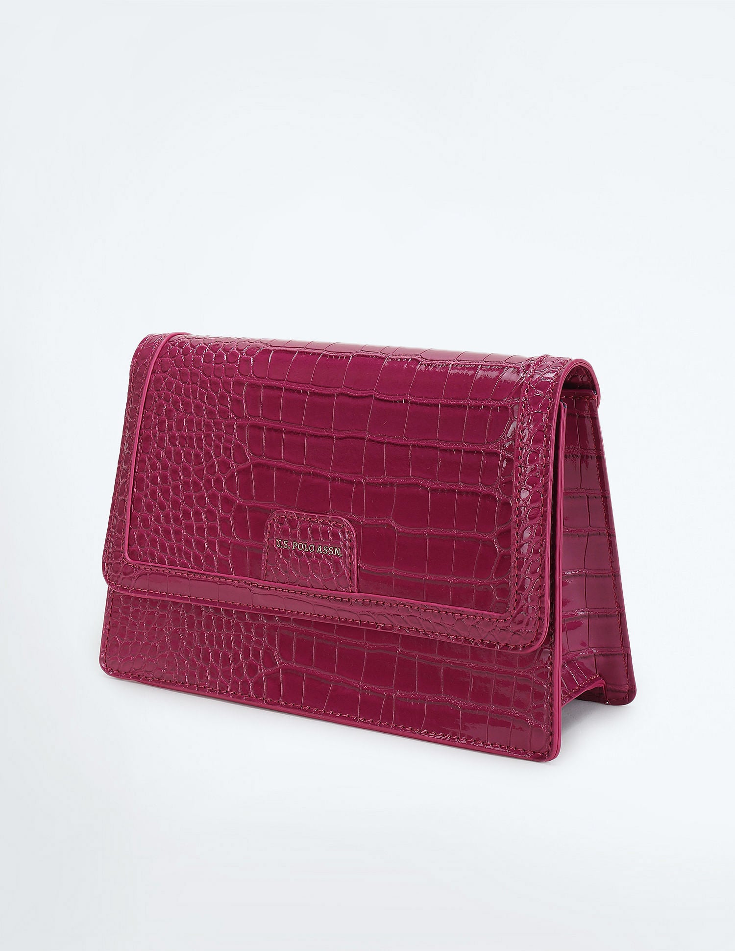 City Girl Textured Sling Bag Magenta - U.S. POLO ASSN. | Large