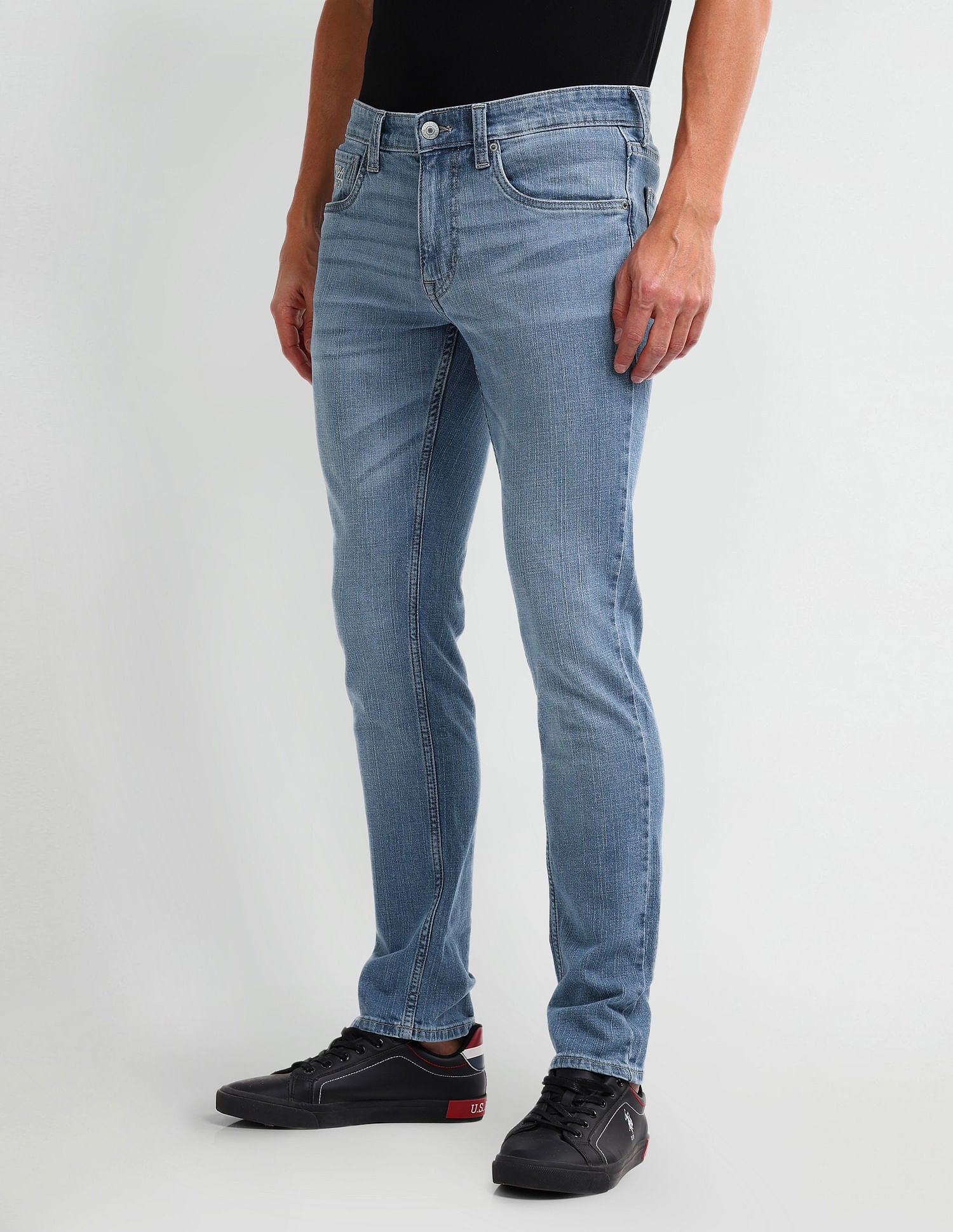 Brandon Slim Tapered Blue Jeans Blue - U.S. POLO ASSN. | Large