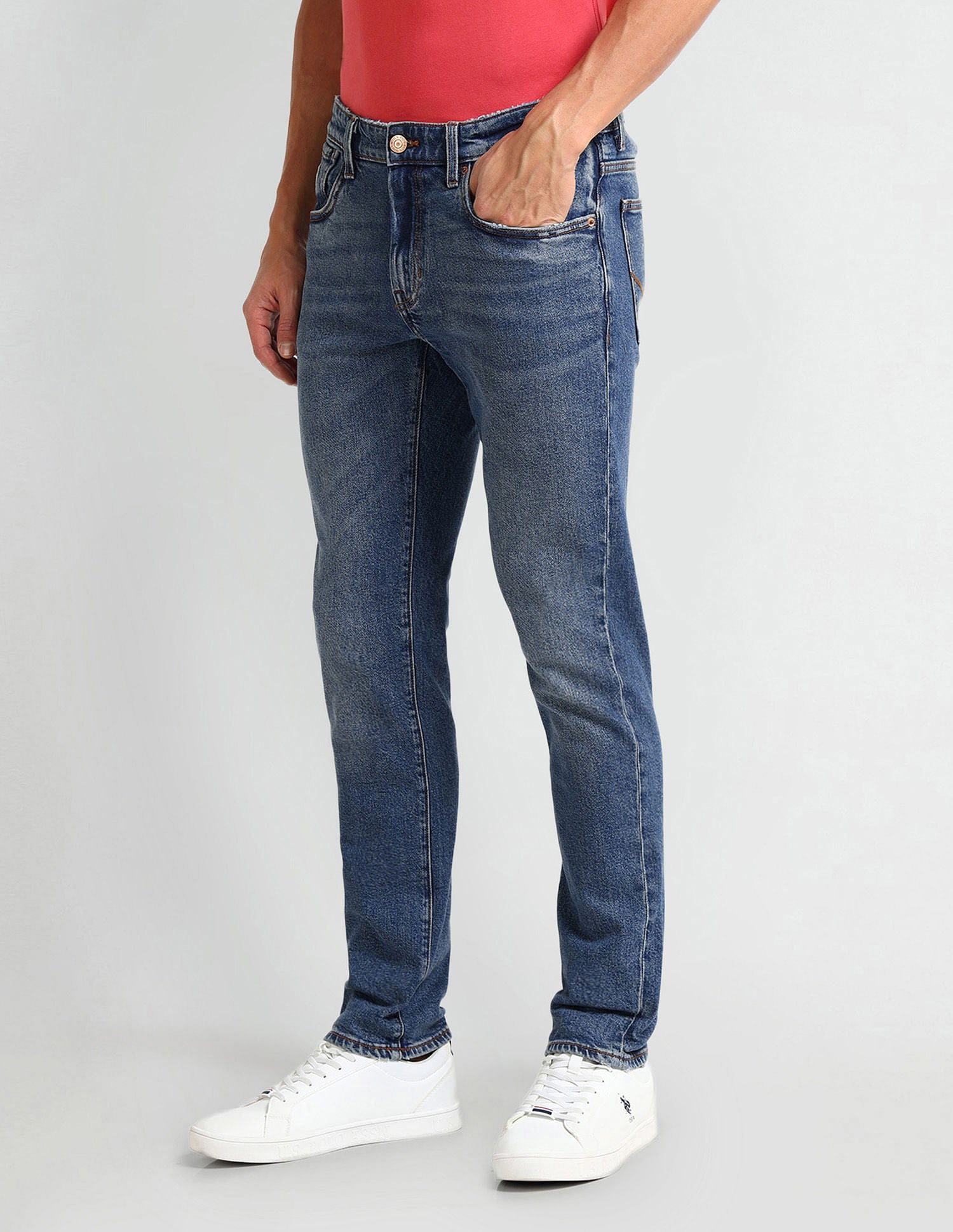 Brandon Slim Fit Blue Jeans Blue - U.S. Polo Assn. India | Large