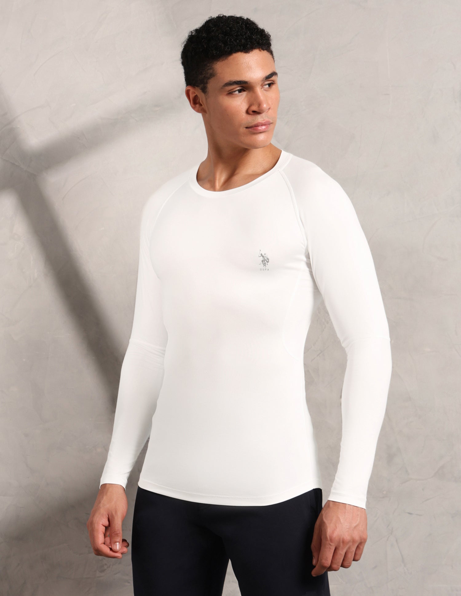 Essential Sports RV003 Compression T-Shirt White - U.S. Polo Assn. India | Large