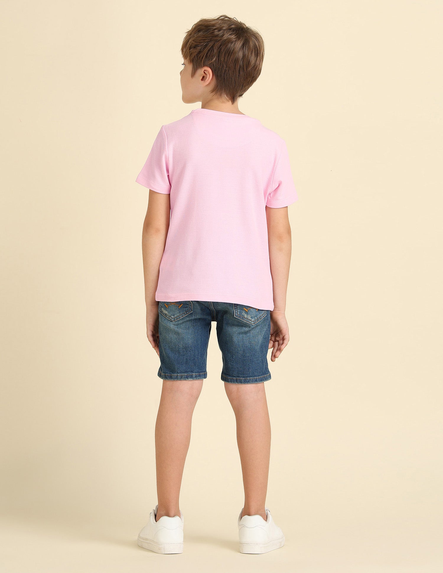 Boys Brand Embossed Regular Fit T-Shirt Light Pink - U.S. POLO ASSN. | Large