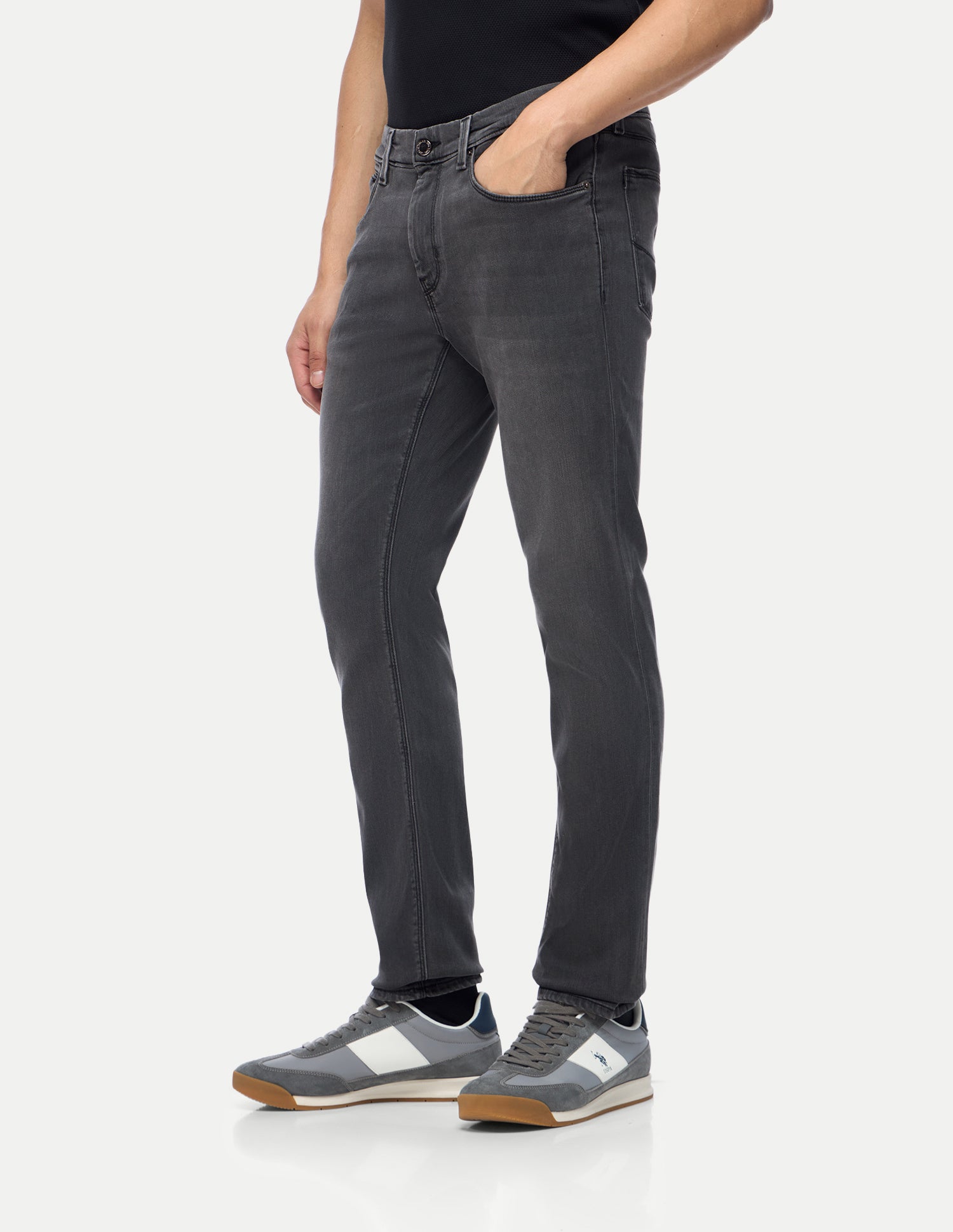 Brandon Slim-Tapered Fit Black Jeans Washed Black - U.S. Polo Assn. India | Large