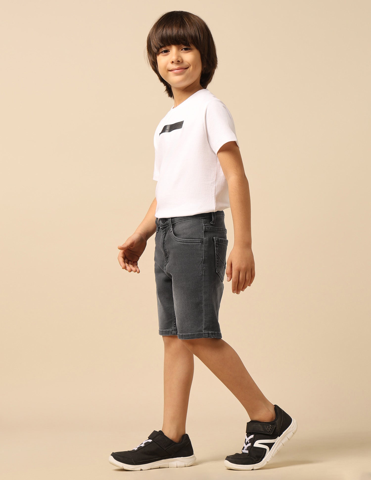 Boys Relaxed Fit Mid Rise Shorts Grey - U.S. POLO ASSN. | Large