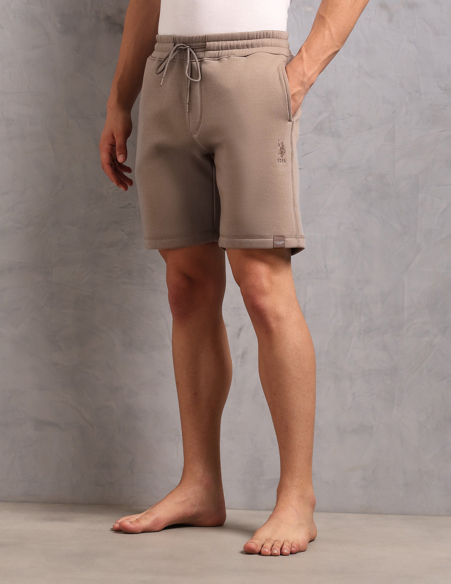 Cotton Terry OES10 Lounge Shorts - Pack Of 1 Light Brown - U.S. POLO ASSN. | Large