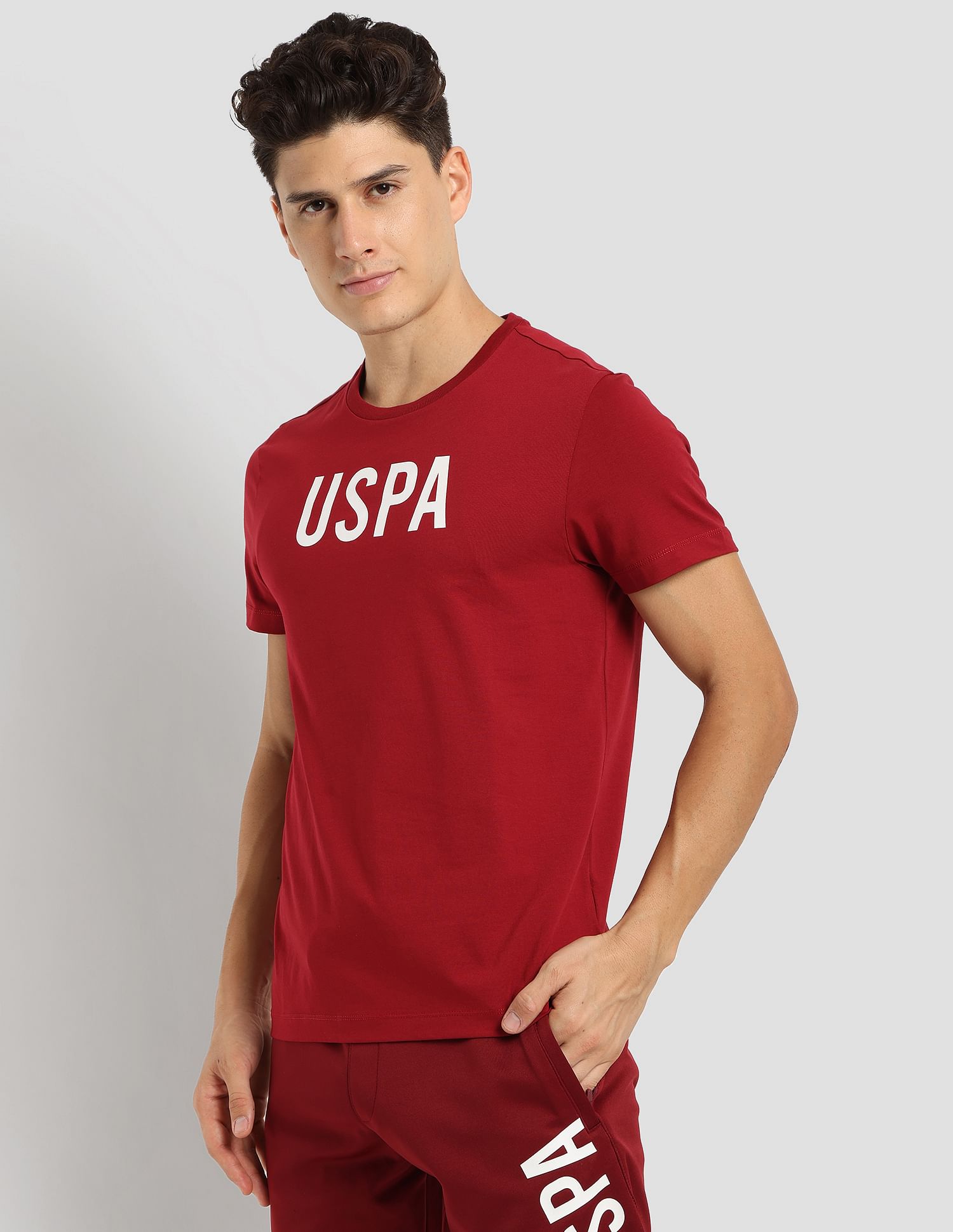 Durable Athletic T-Shirt Dark Red - U.S. POLO ASSN. | Large