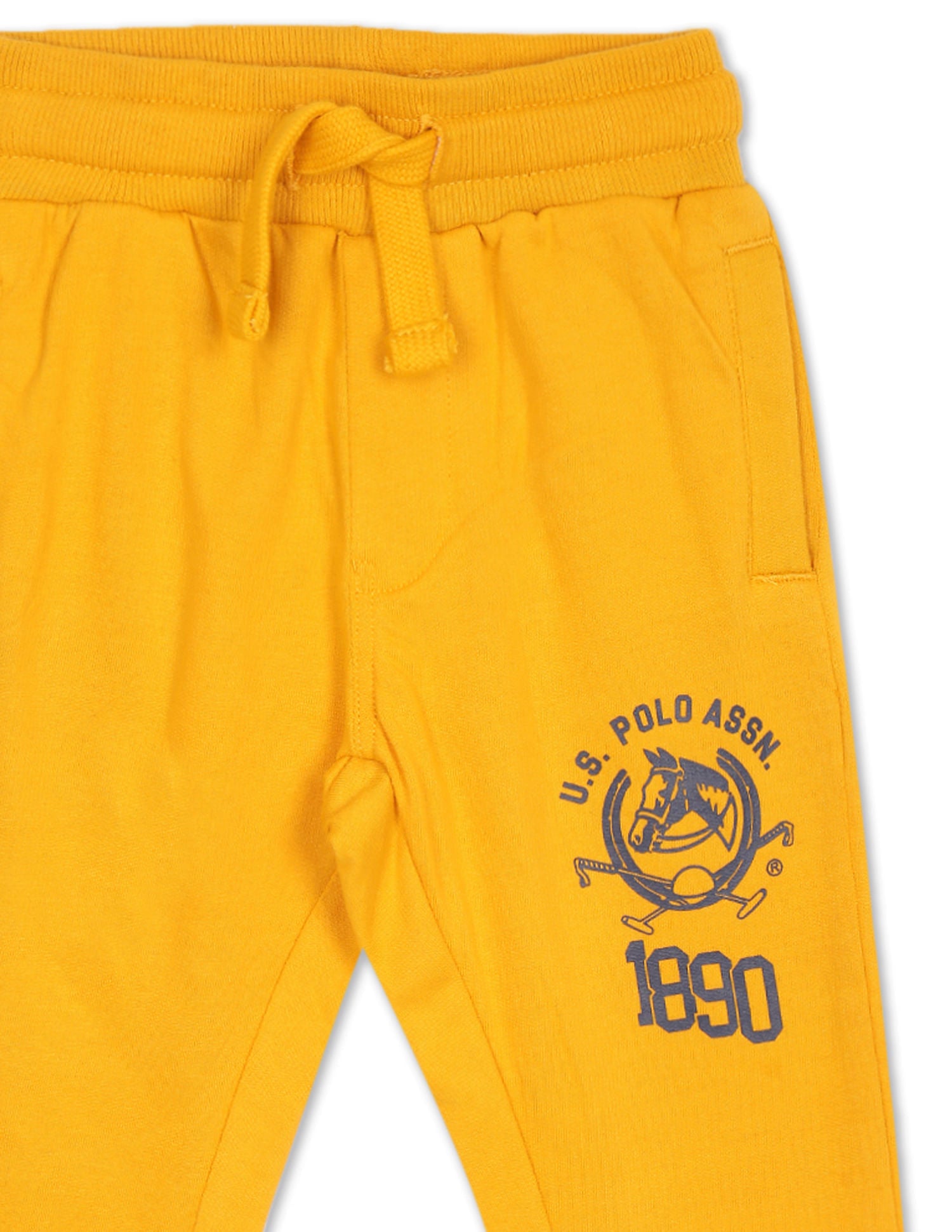 Mid Rise Solid Joggers Yellow - U.S. POLO ASSN. | Large