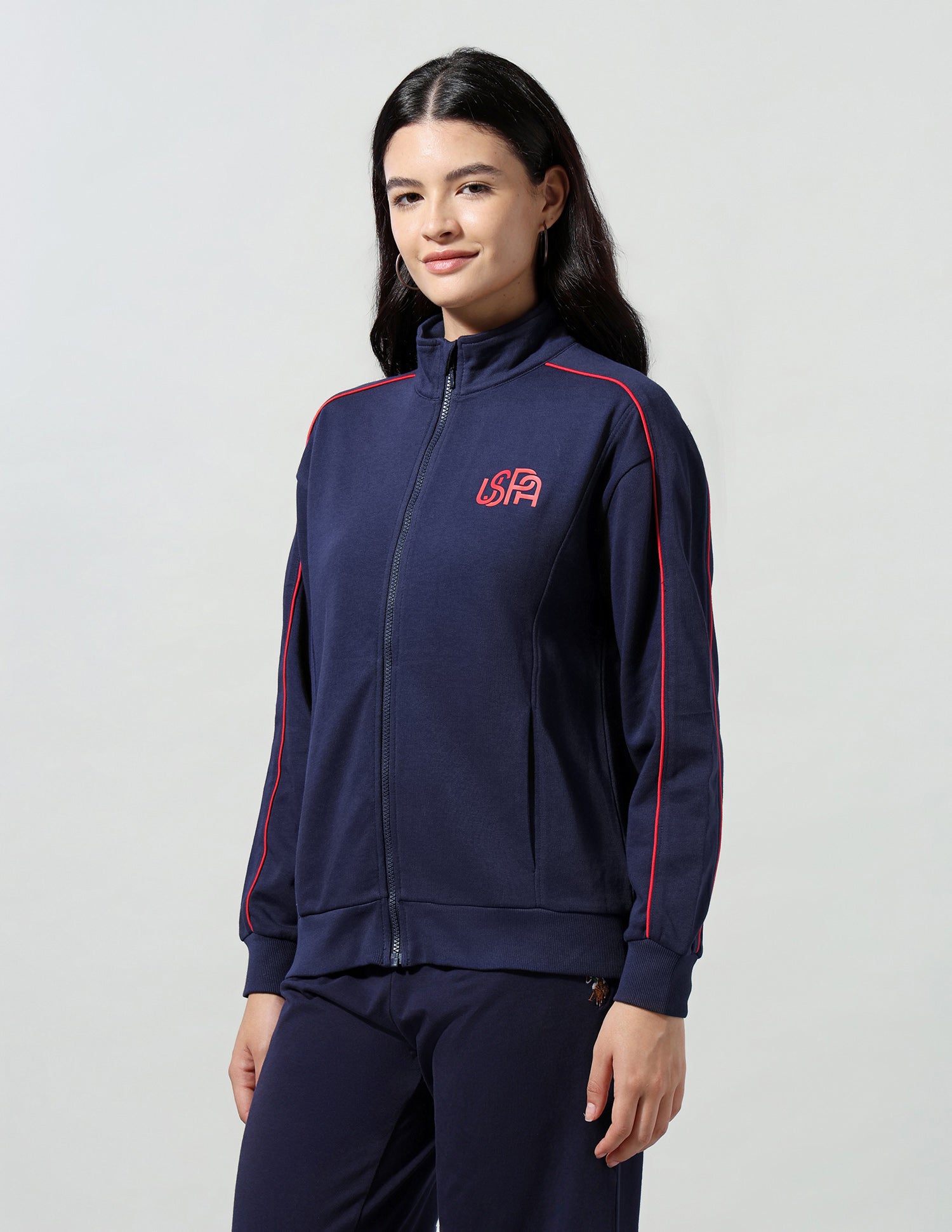 High Neck Zipper Jacket Navy - U.S. Polo Assn. India | Large