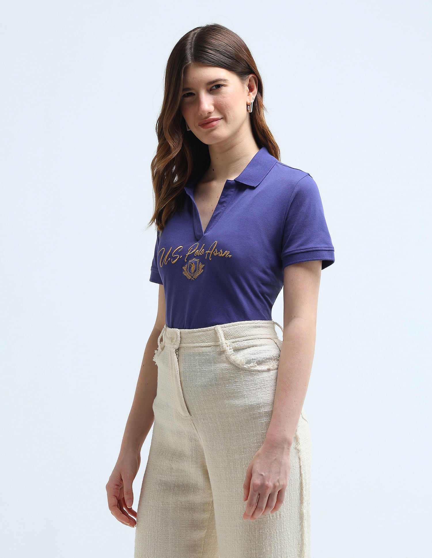 Brand Embroidered Regular Polo Shirt Blue - U.S. Polo Assn. India | Large
