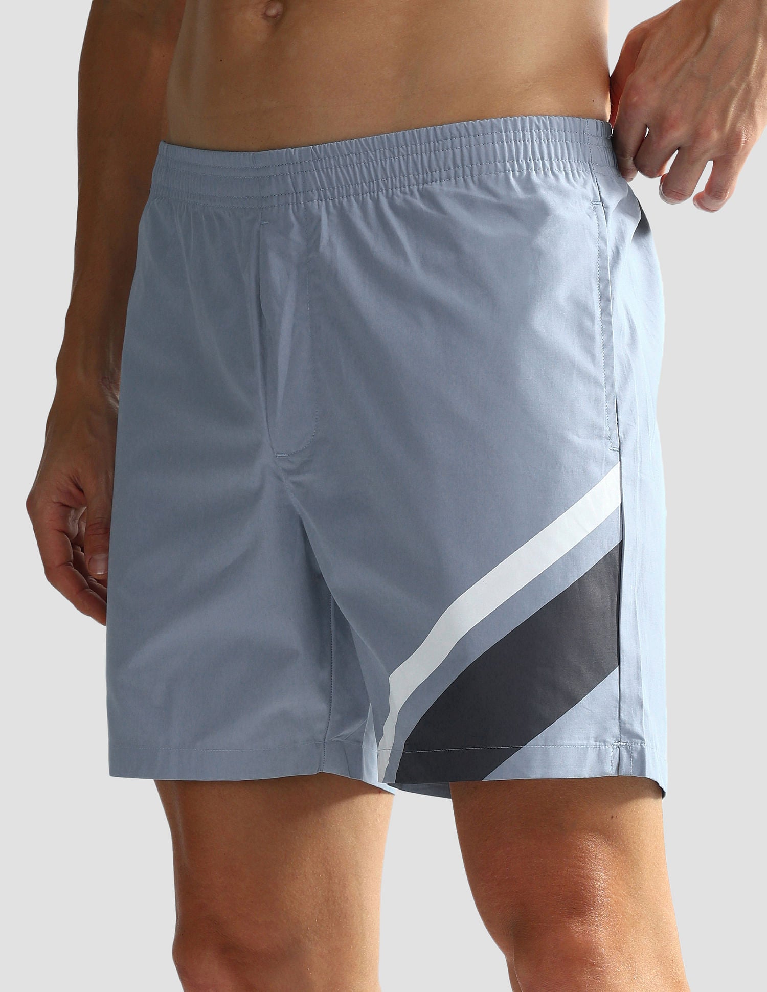 Mid Rise Solid OEX06 Shorts - Pack Of 1 Dusty Blue - U.S. POLO ASSN. | Large
