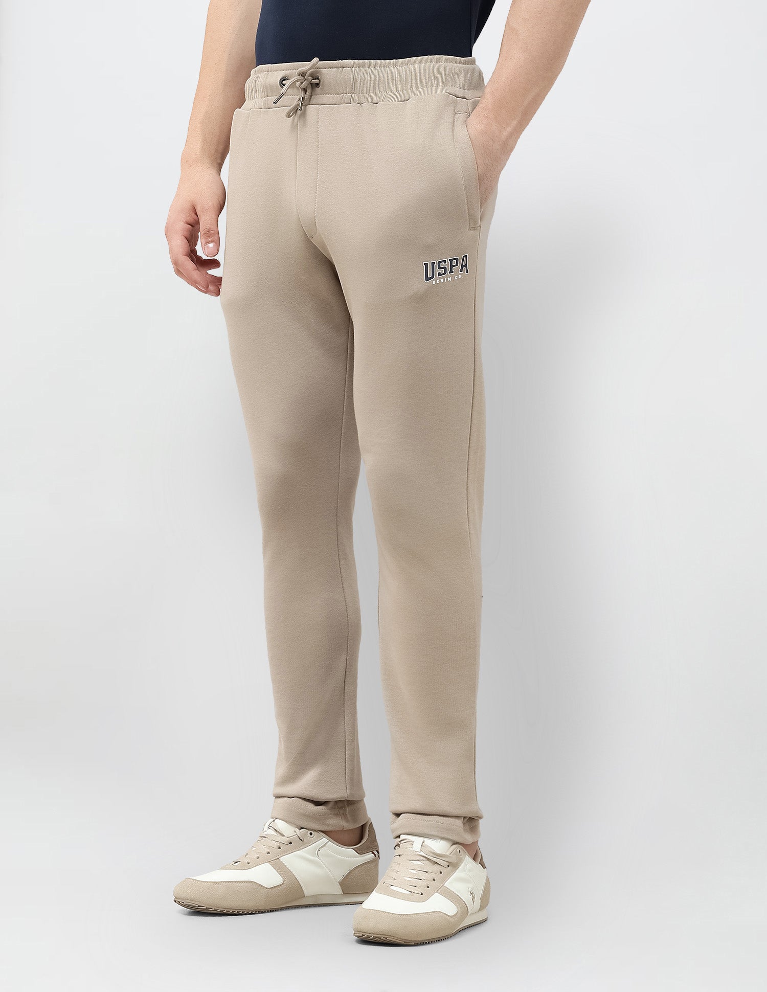 Solid Regular Fit Track Pants Light Brown - U.S. POLO ASSN. | Large