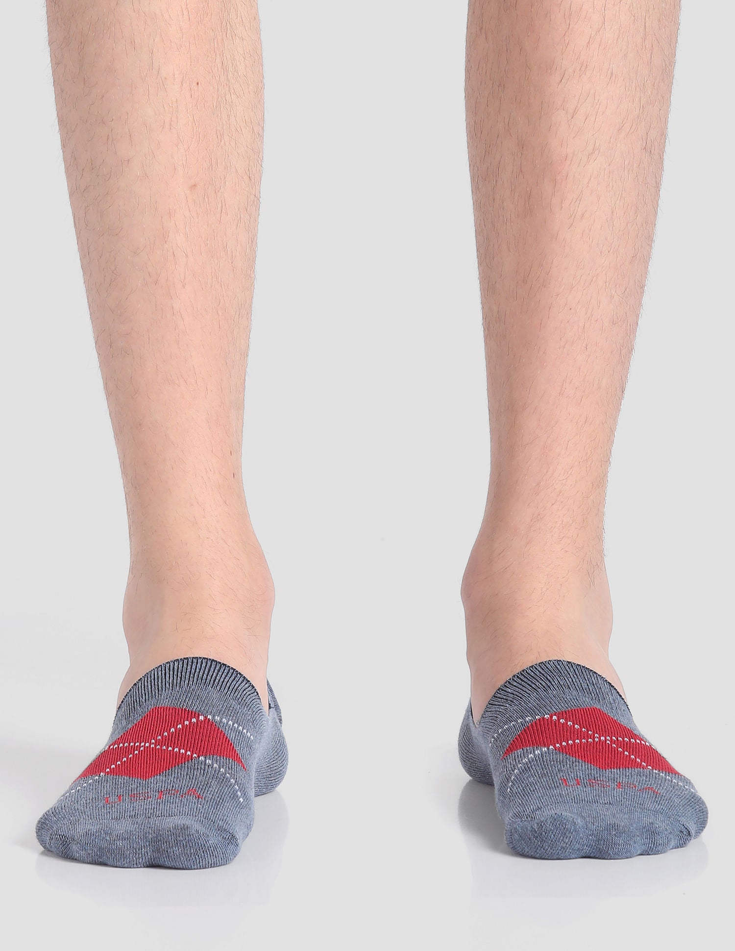 Silicone Grip No Show I646 Socks - Pack Of 3 Navy, Black and Grey - U.S. POLO ASSN. | Large