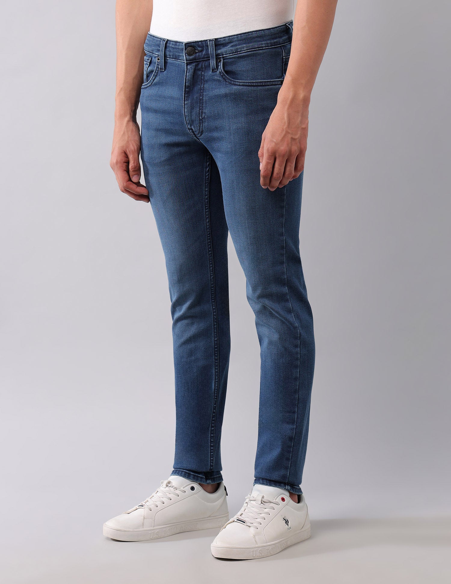 Regallo Skinny Fit Blue Jeans Blue - U.S. Polo Assn. India | Large