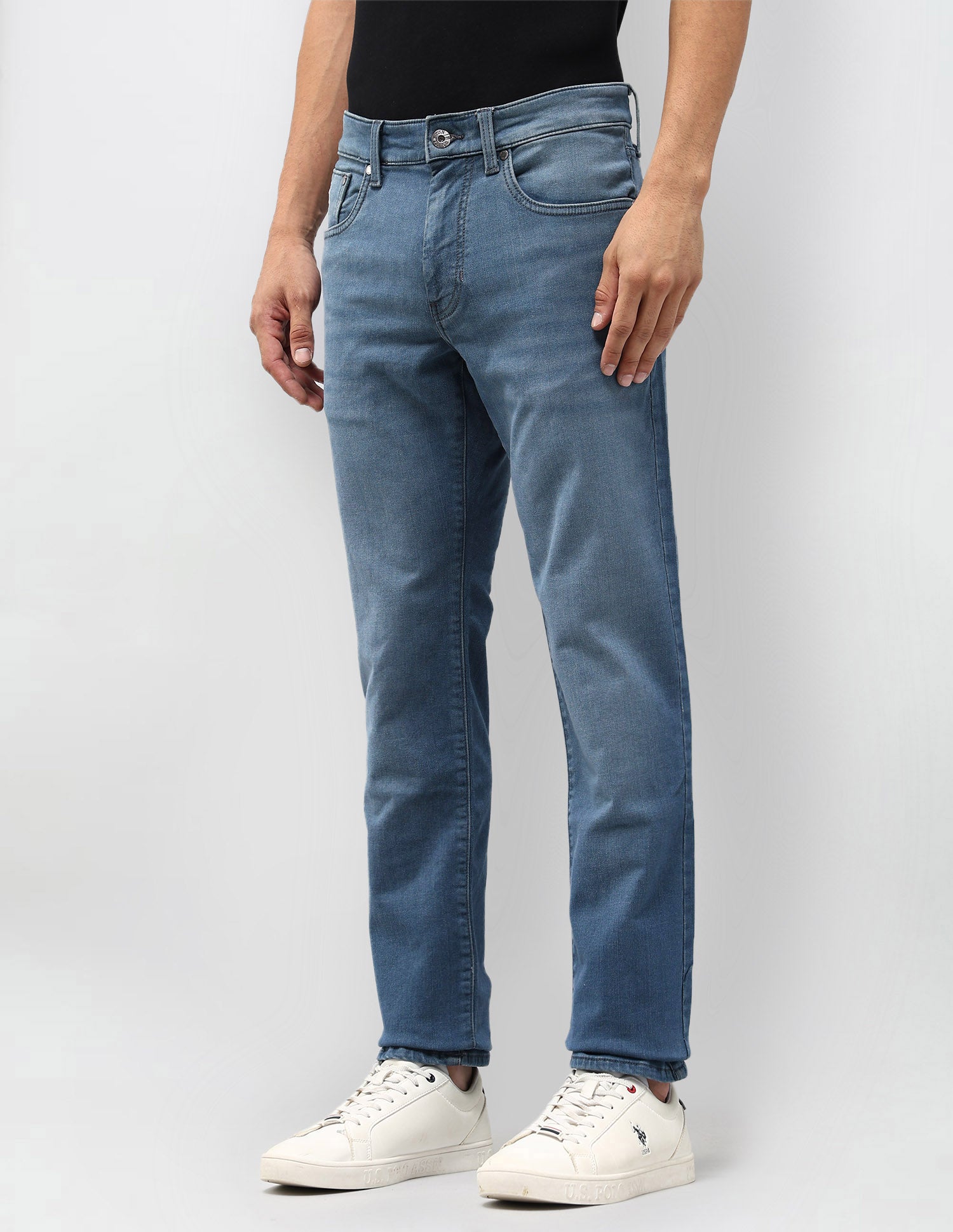 Brandon Slim Tapered Fit Blue Jeans Blue - U.S. POLO ASSN. | Large