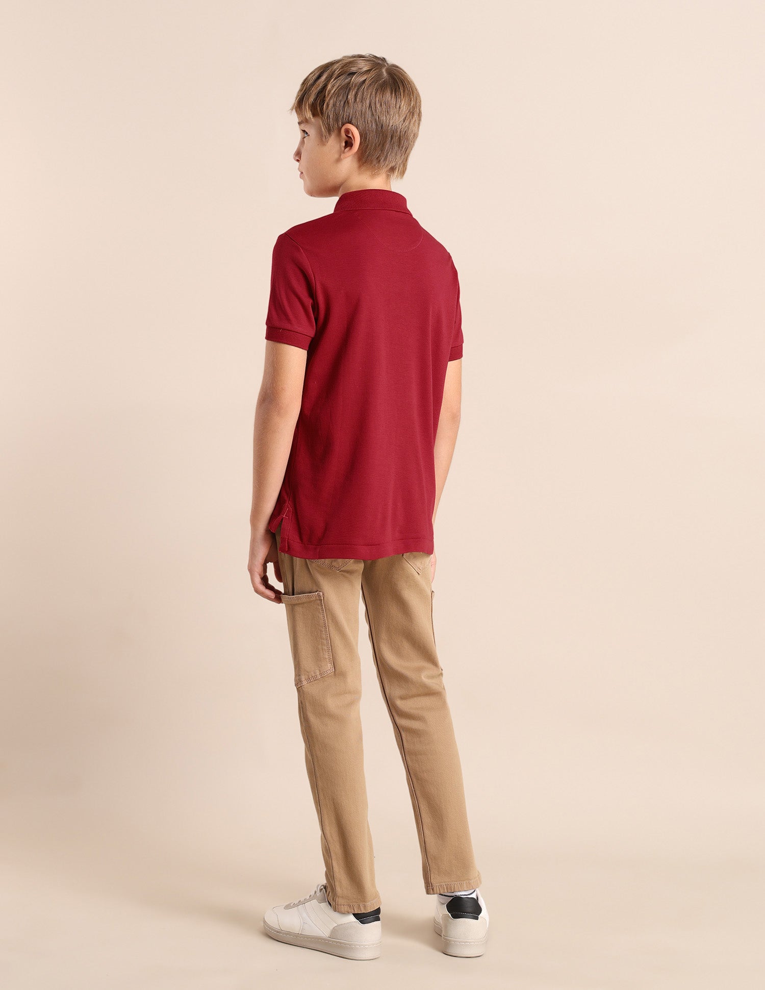 Boys Brand Printed Regular Fit Polo Shirt Red - U.S. POLO ASSN. | Large