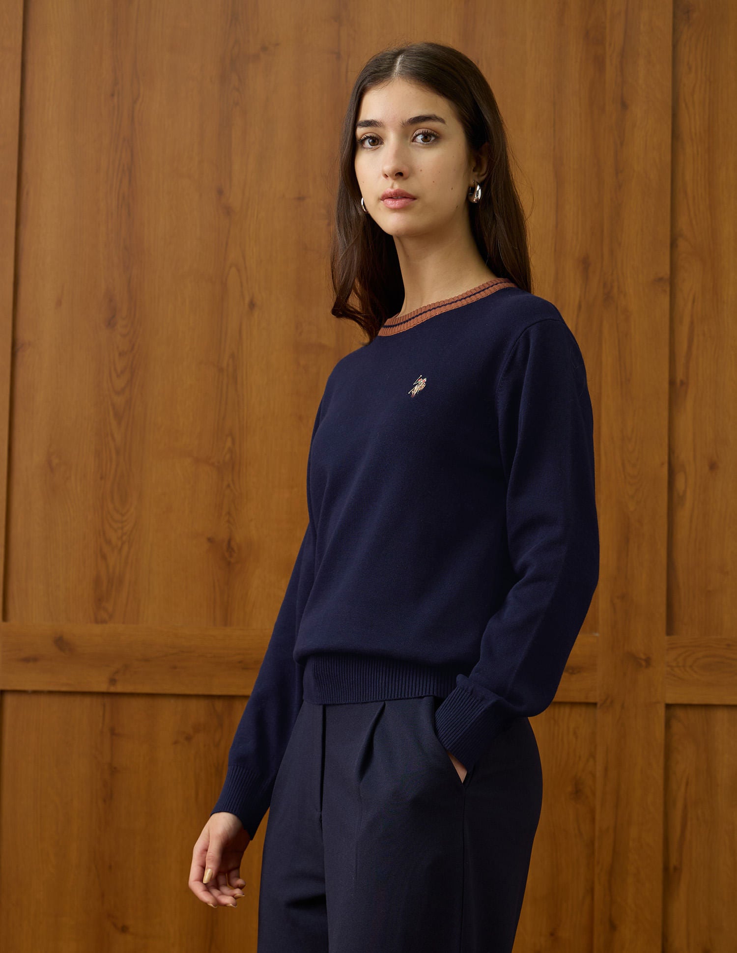 Solid Relaxed Fit Sweater Blue - U.S. POLO ASSN. | Large