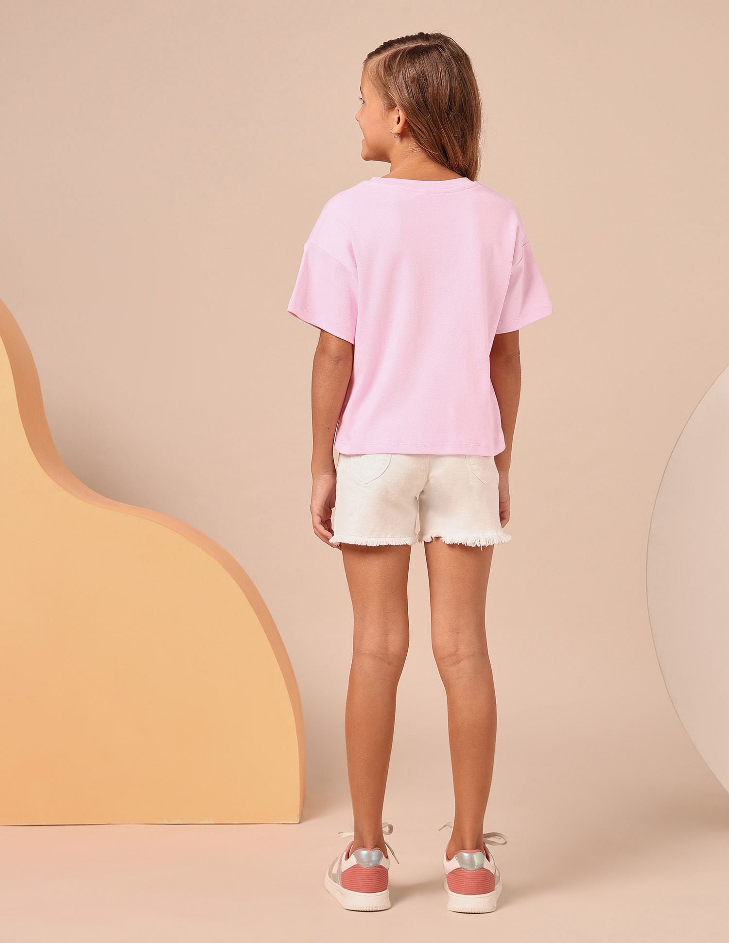 Girls Varsity Style Brand Embroidered T-Shirt Light Pink - U.S. POLO ASSN. | Large