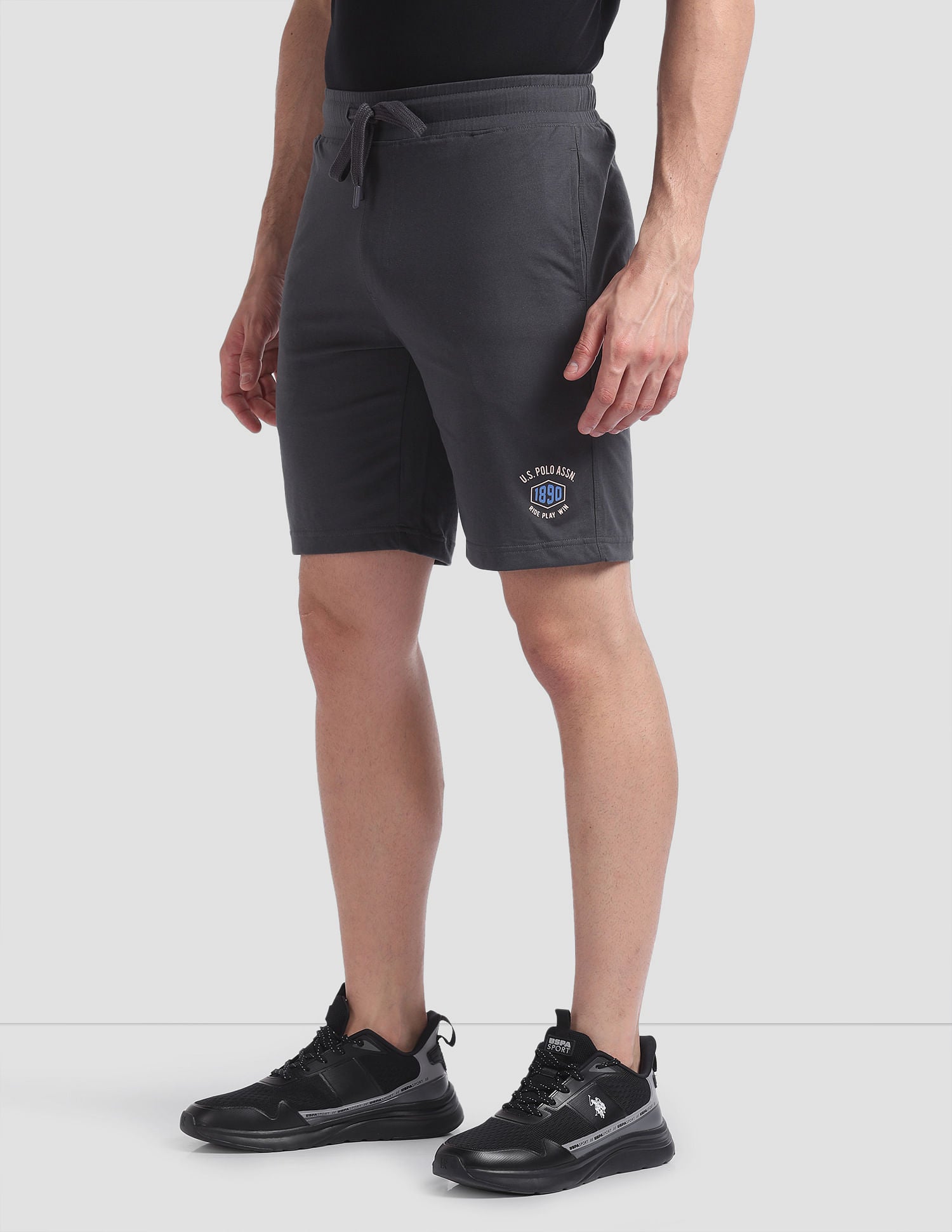 Solid LS002 Lounge Shorts - Pack Of 1 Asphalt - U.S. POLO ASSN. | Large