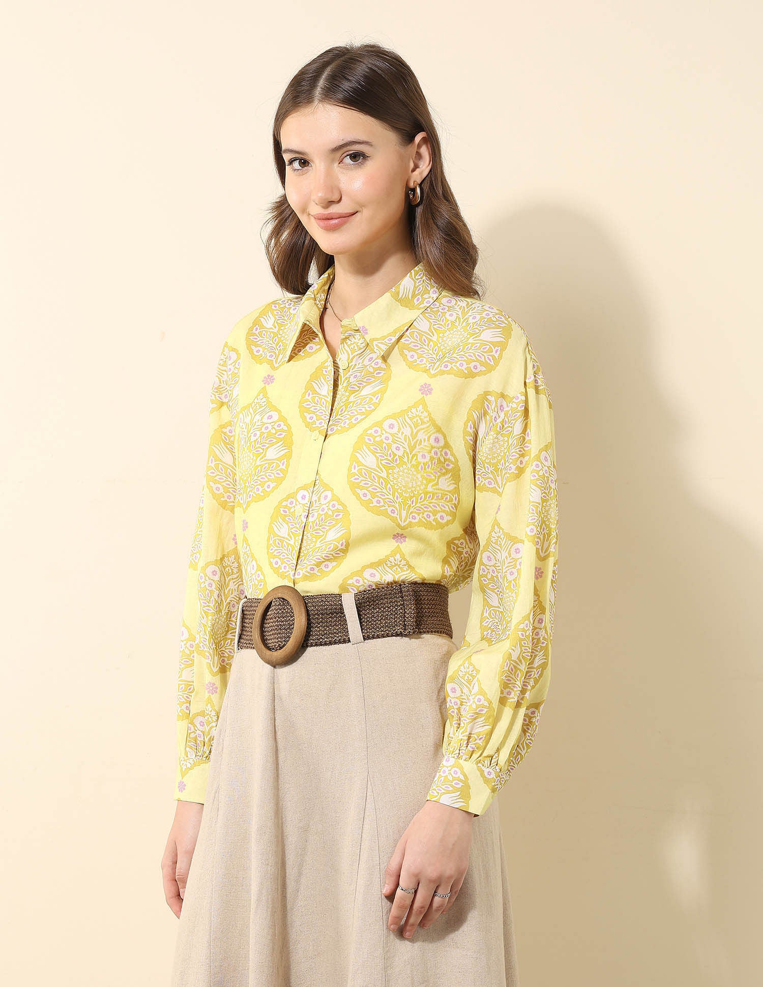 Oversized Boho Printed Shirt Multi-colour - U.S. POLO ASSN. | Large