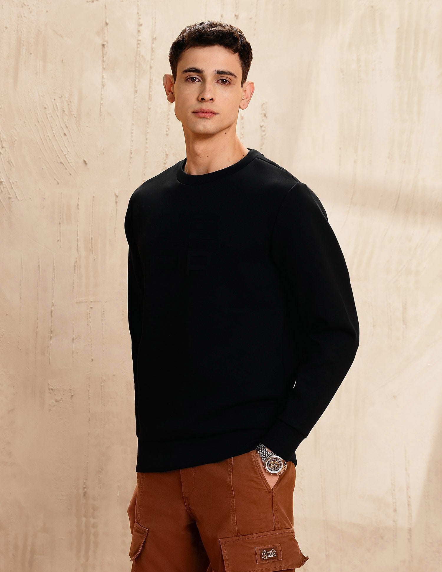 Legend Of Horseshoe Regular Fit Sweatshirt Black - U.S. POLO ASSN. | Large