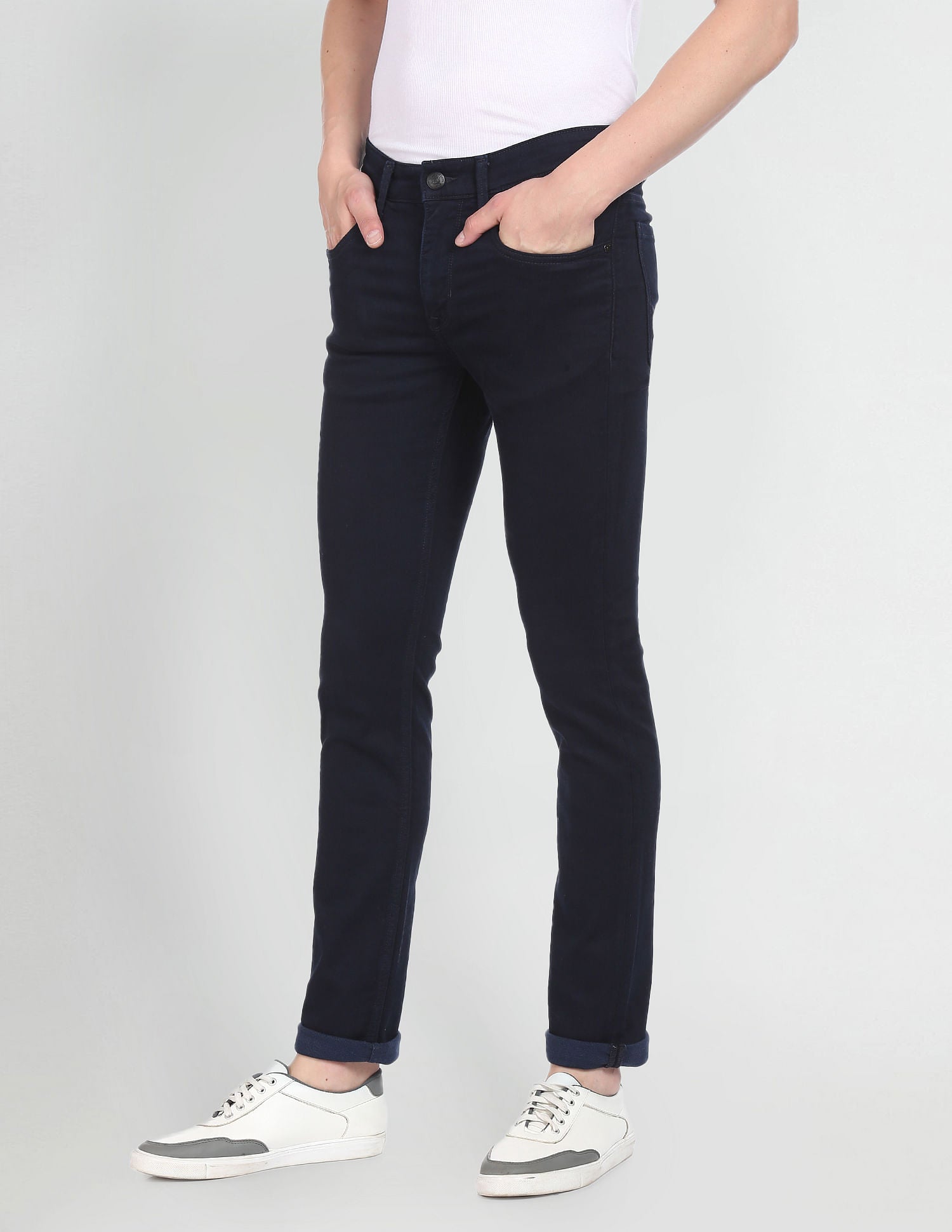 Regallo Skinny Fit Dark Wash Jeans Blue - U.S. Polo Assn. India | Large