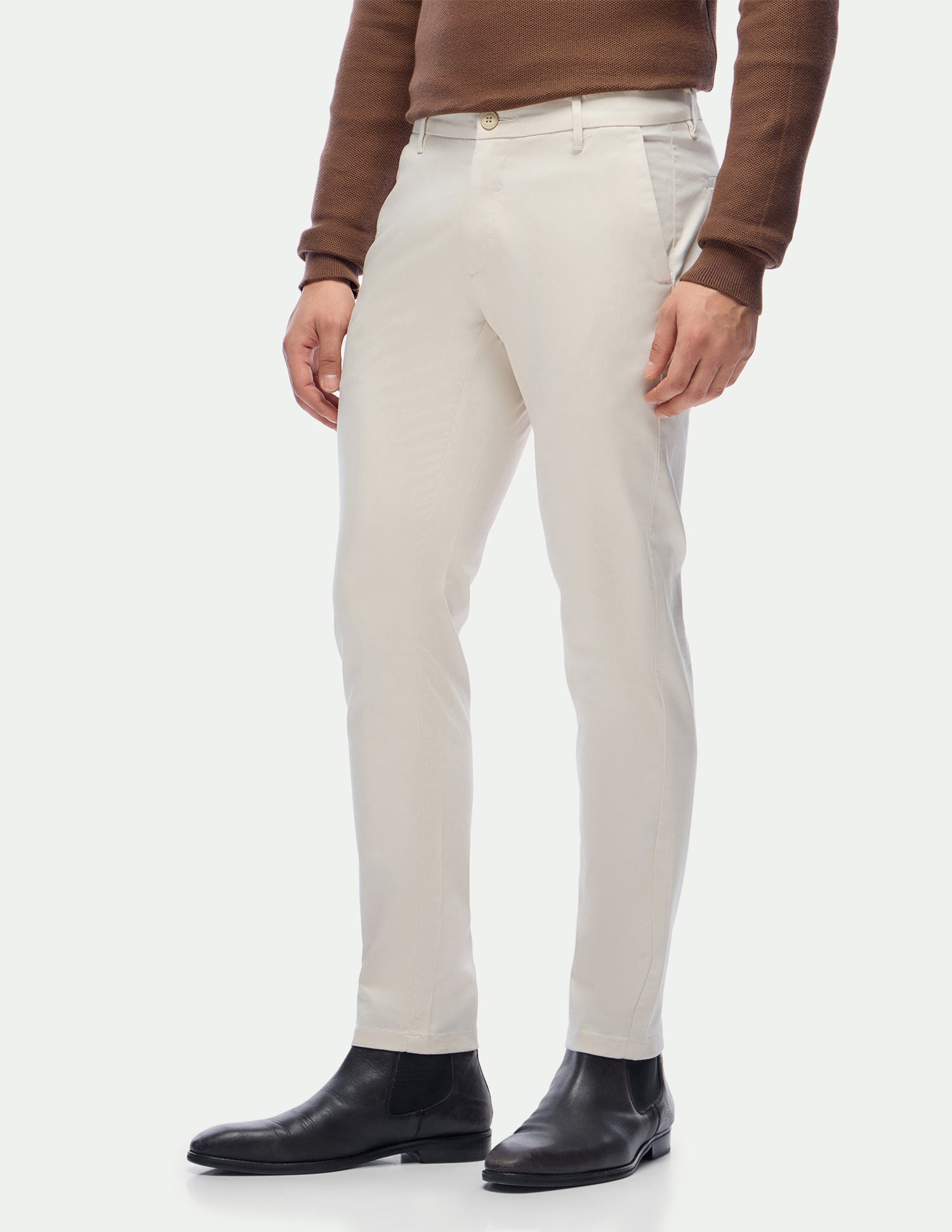 Mid Rise Austin Trim Regular Fit Trousers Ecru - U.S. Polo Assn. India | Large