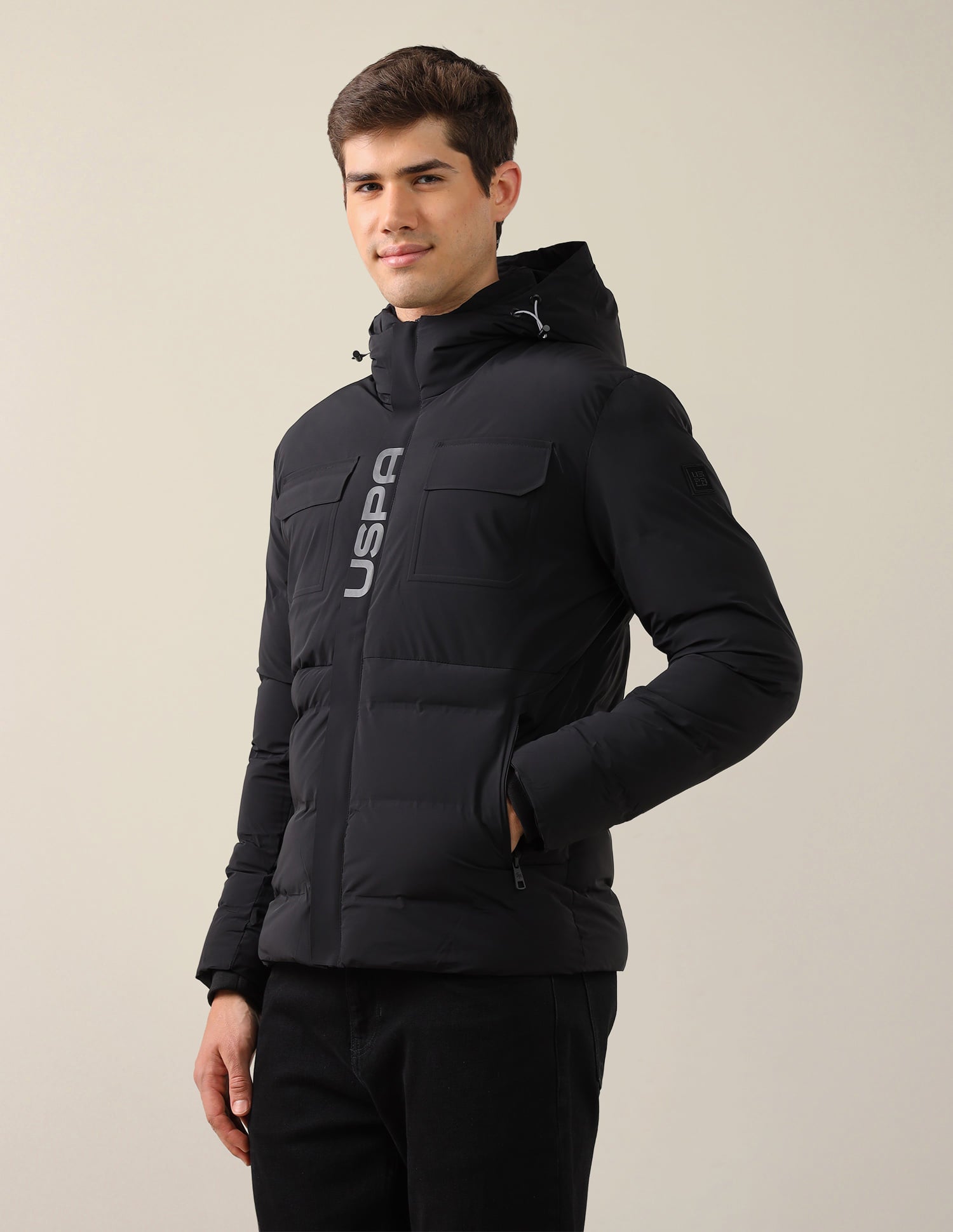 Legend Of Horseshoe Puffer Jacket Black - U.S. Polo Assn. India | Large