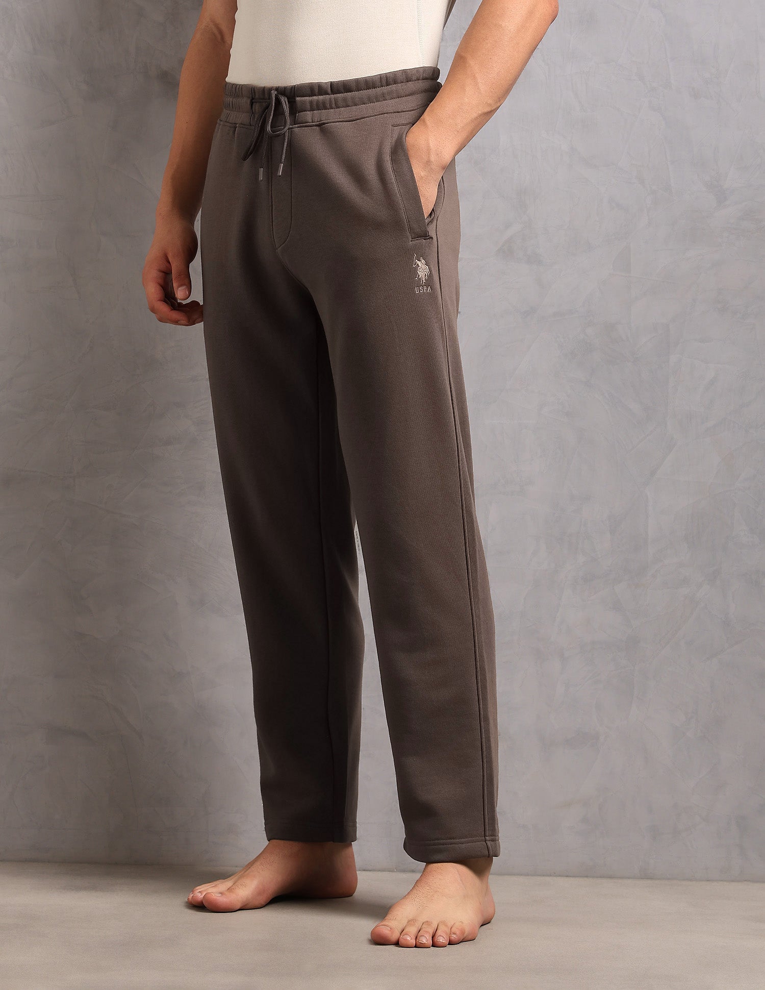 Mid Rise Fleece OR007 Lounge Pants - Pack Of 1 Brown Tint - U.S. POLO ASSN. | Large