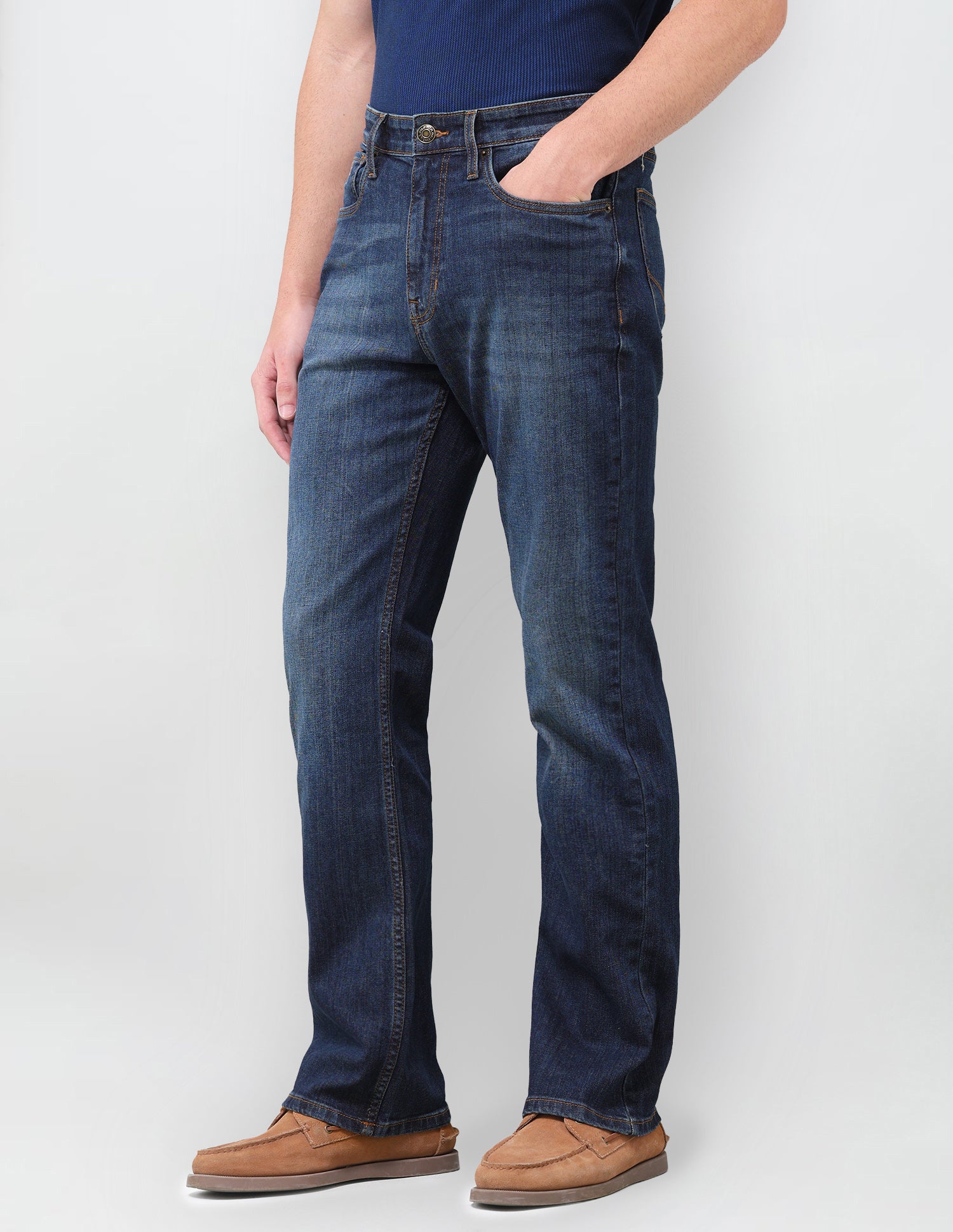 Connor Bootcut Fit Blue Jeans Mid Blue - U.S. Polo Assn. India | Large