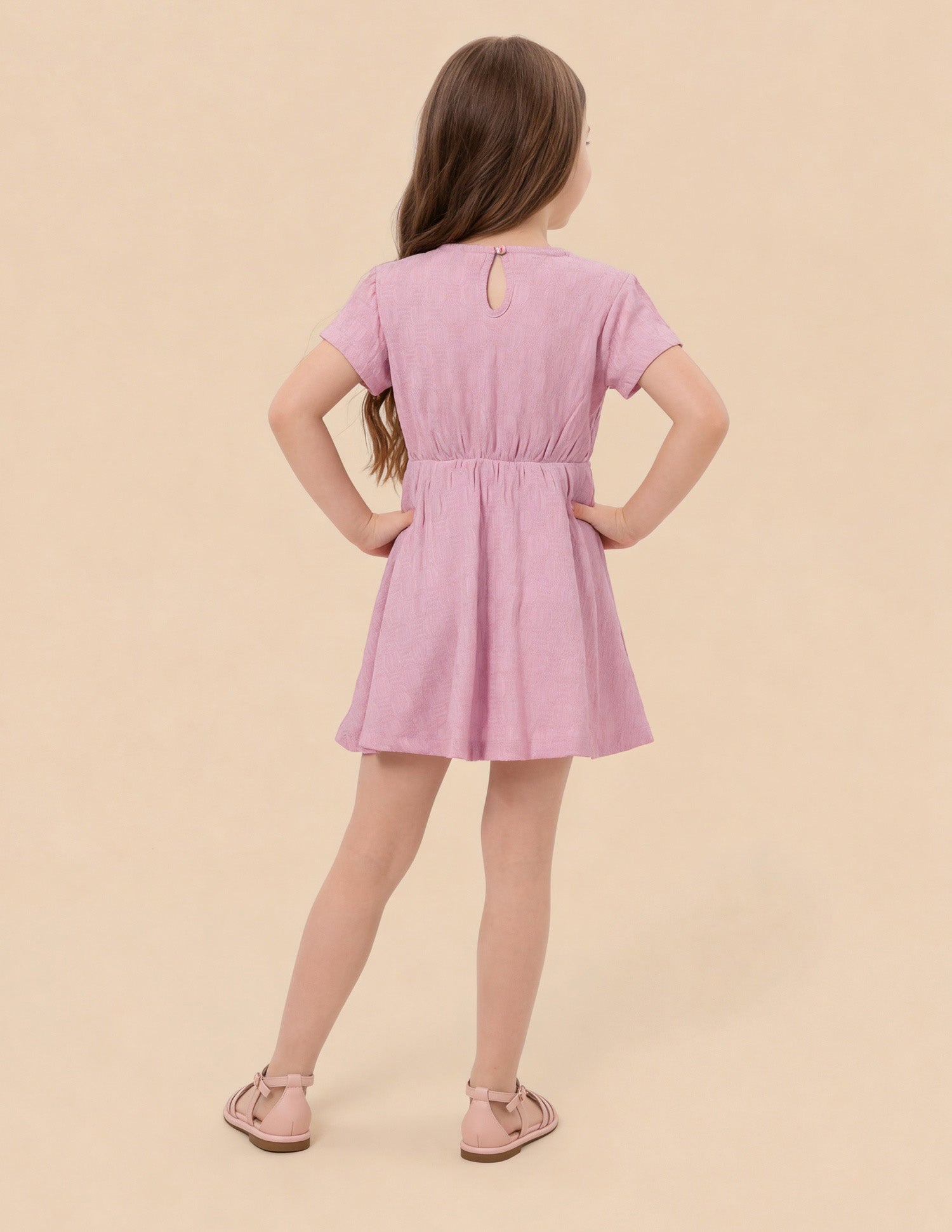 Textured Fit And Flare Dress Pink - U.S. Polo Assn. India | Large