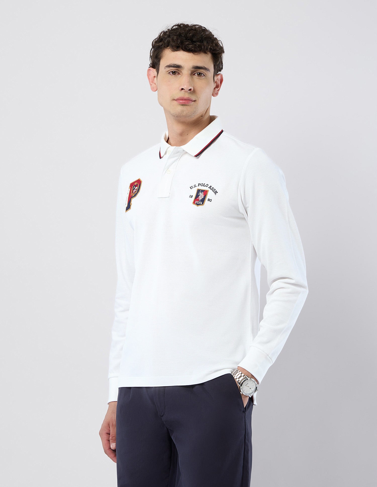 Brand Embroidered Regular Fit Polo Shirt White - U.S. POLO ASSN. | Large
