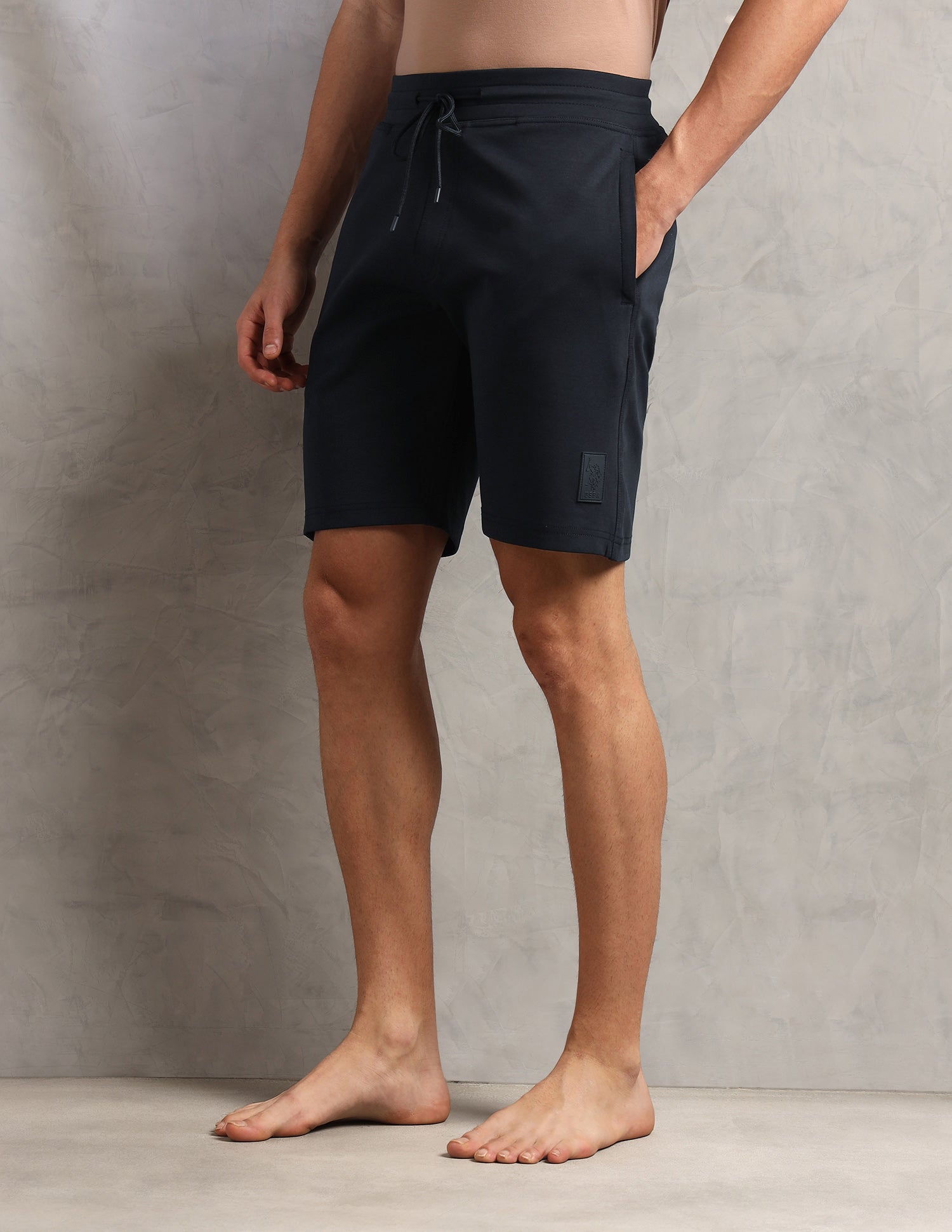 Mid Rise Comfort Fit PS003-PL Lounge Shorts - Pack Of 1 Navy - U.S. Polo Assn. India | Large