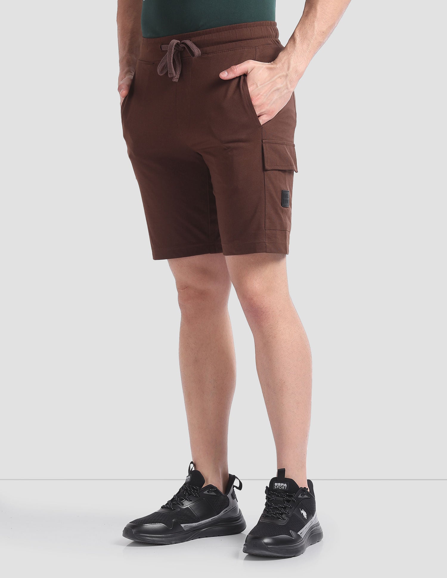 Cargo Pocket OES02 Lounge Shorts - Pack Of 1 Dark Brown - U.S. POLO ASSN. | Large